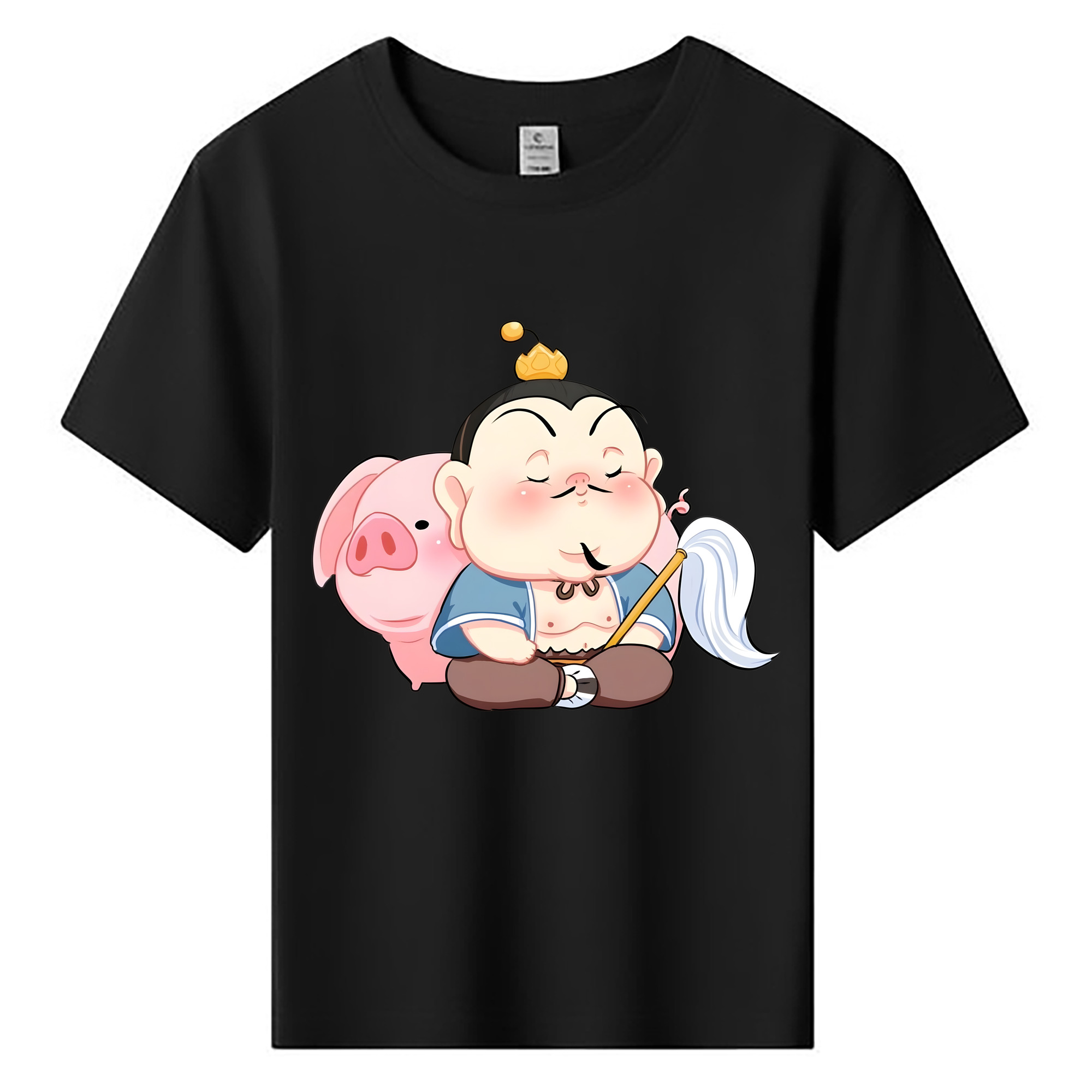 （画像用） Ne Zha 2 ナタ 魔童の大暴れ 綿100％キッズTシャツ（フロントプリント）