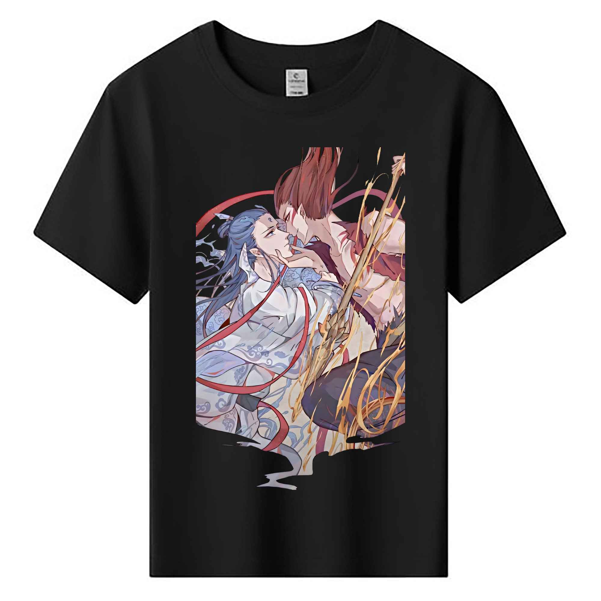 （画像用） Ne Zha 2 ナタ 魔童の大暴れ 綿100％キッズTシャツ（フロントプリント）