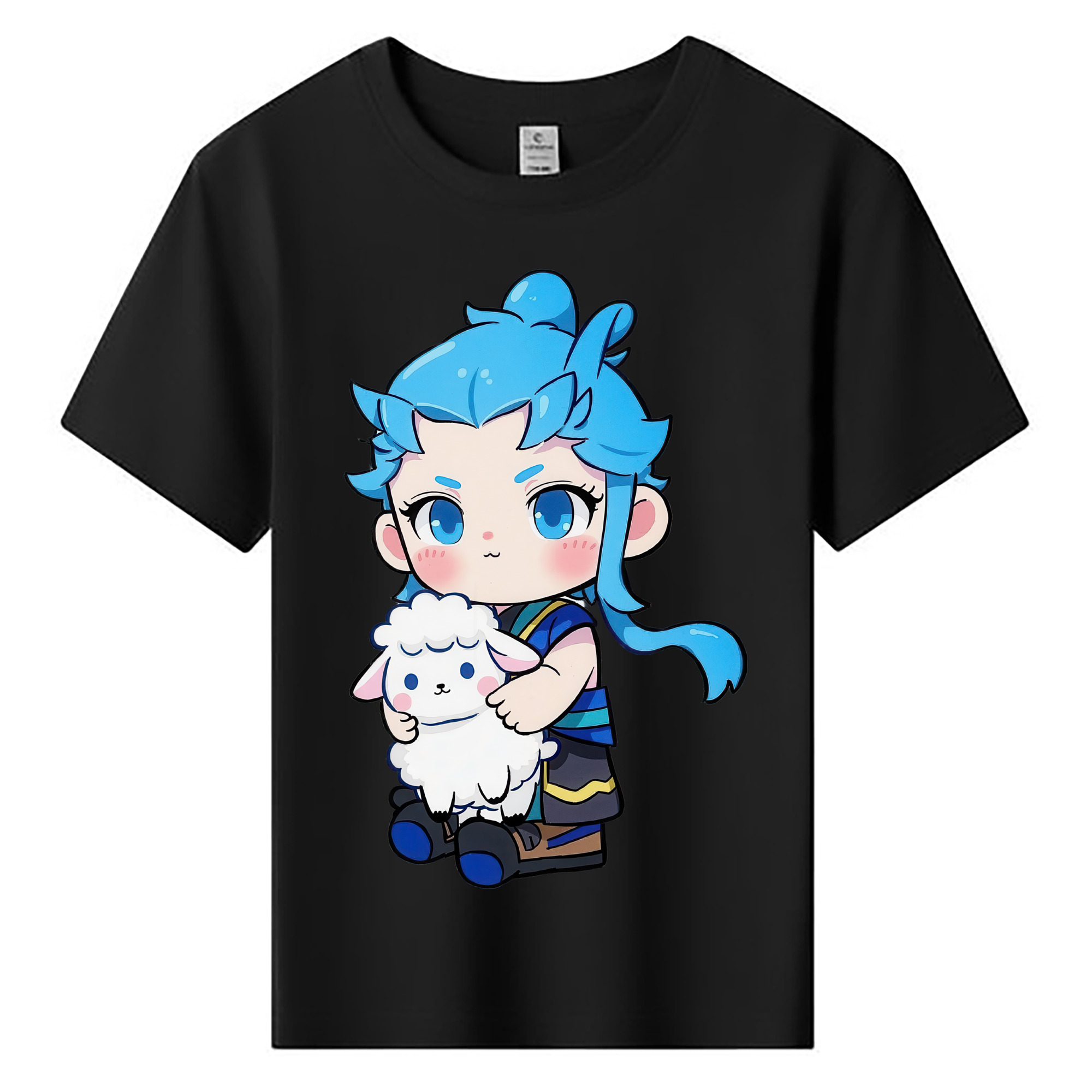 （画像用） Ne Zha 2 ナタ 魔童の大暴れ 綿100％キッズTシャツ（フロントプリント）
