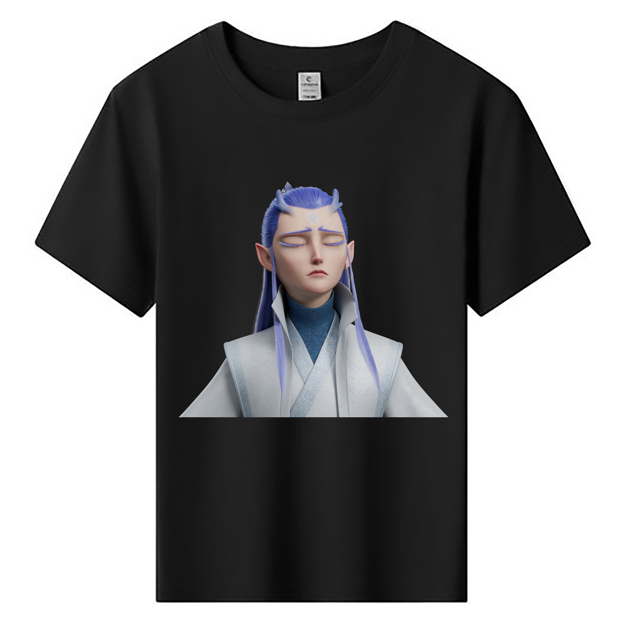 （画像用） Ne Zha 2 ナタ 魔童の大暴れ 綿100％キッズTシャツ（フロントプリント）