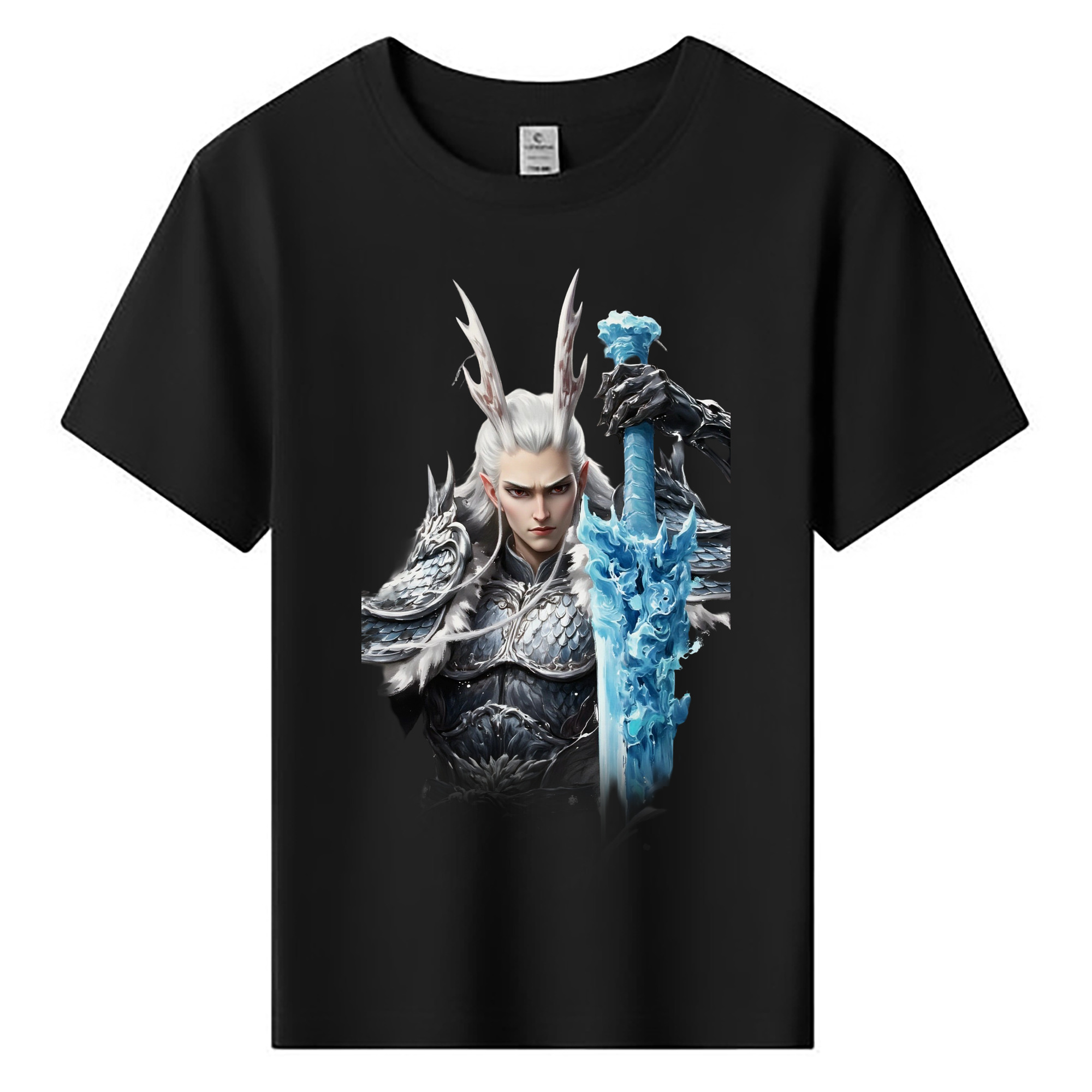 （画像用） Ne Zha 2 ナタ 魔童の大暴れ 綿100％キッズTシャツ（フロントプリント）