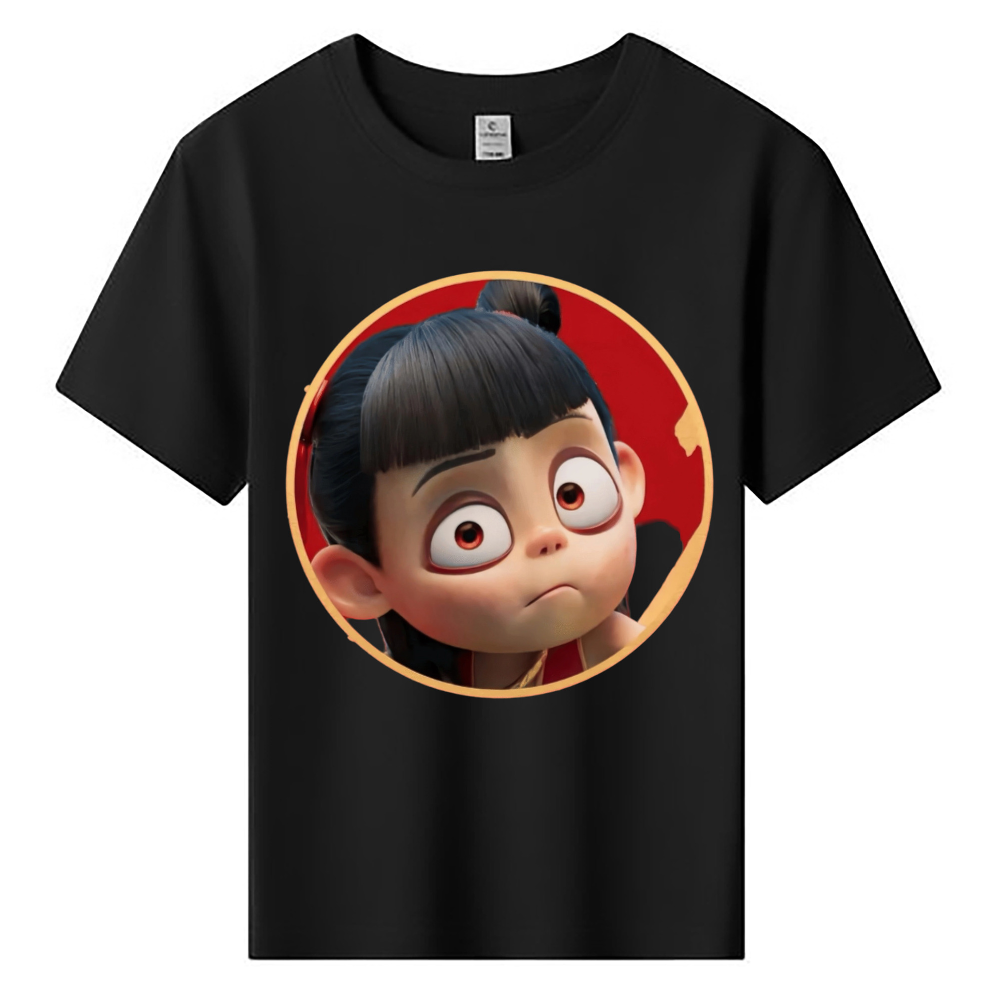 （画像用） Ne Zha 2 ナタ 魔童の大暴れ 綿100％キッズTシャツ（フロントプリント）