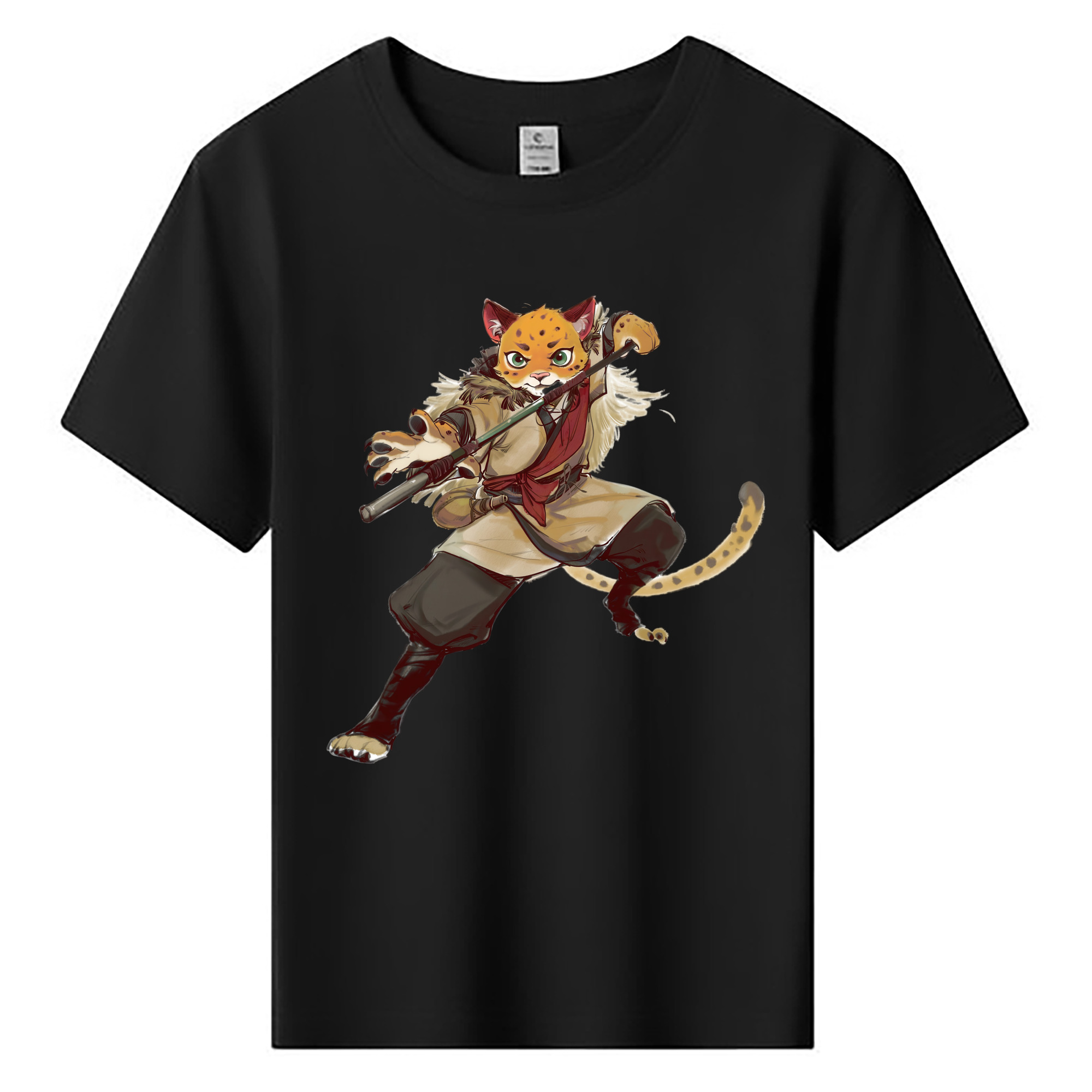 （画像用） Ne Zha 2 ナタ 魔童の大暴れ 綿100％キッズTシャツ（フロントプリント）