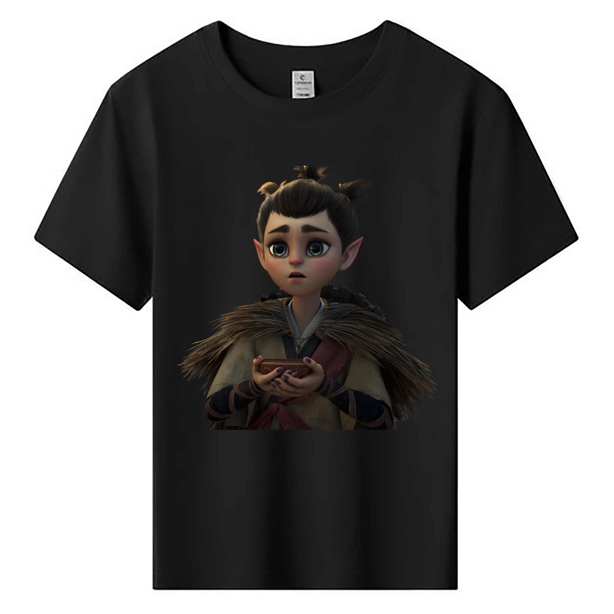 （画像用） Ne Zha 2 ナタ 魔童の大暴れ 綿100％キッズTシャツ（フロントプリント）