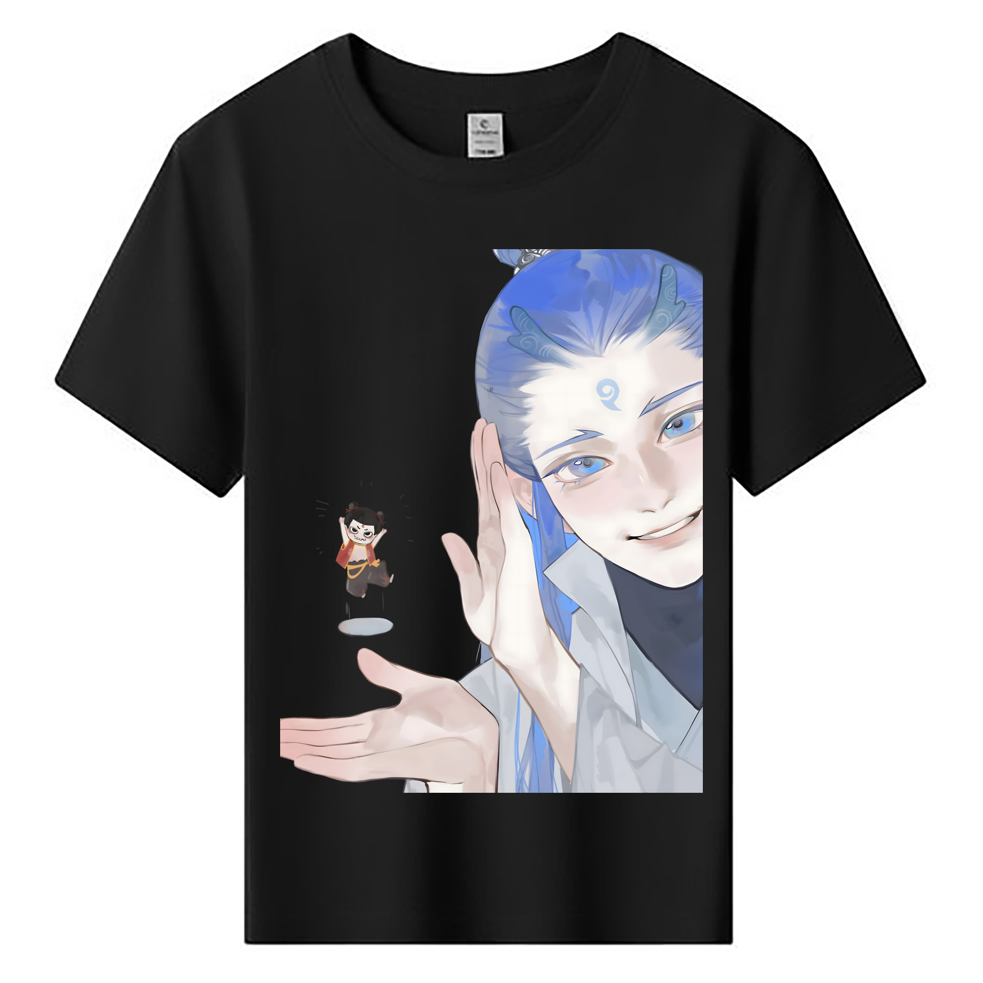 （画像用） Ne Zha 2 ナタ 魔童の大暴れ 綿100％キッズTシャツ（フロントプリント）