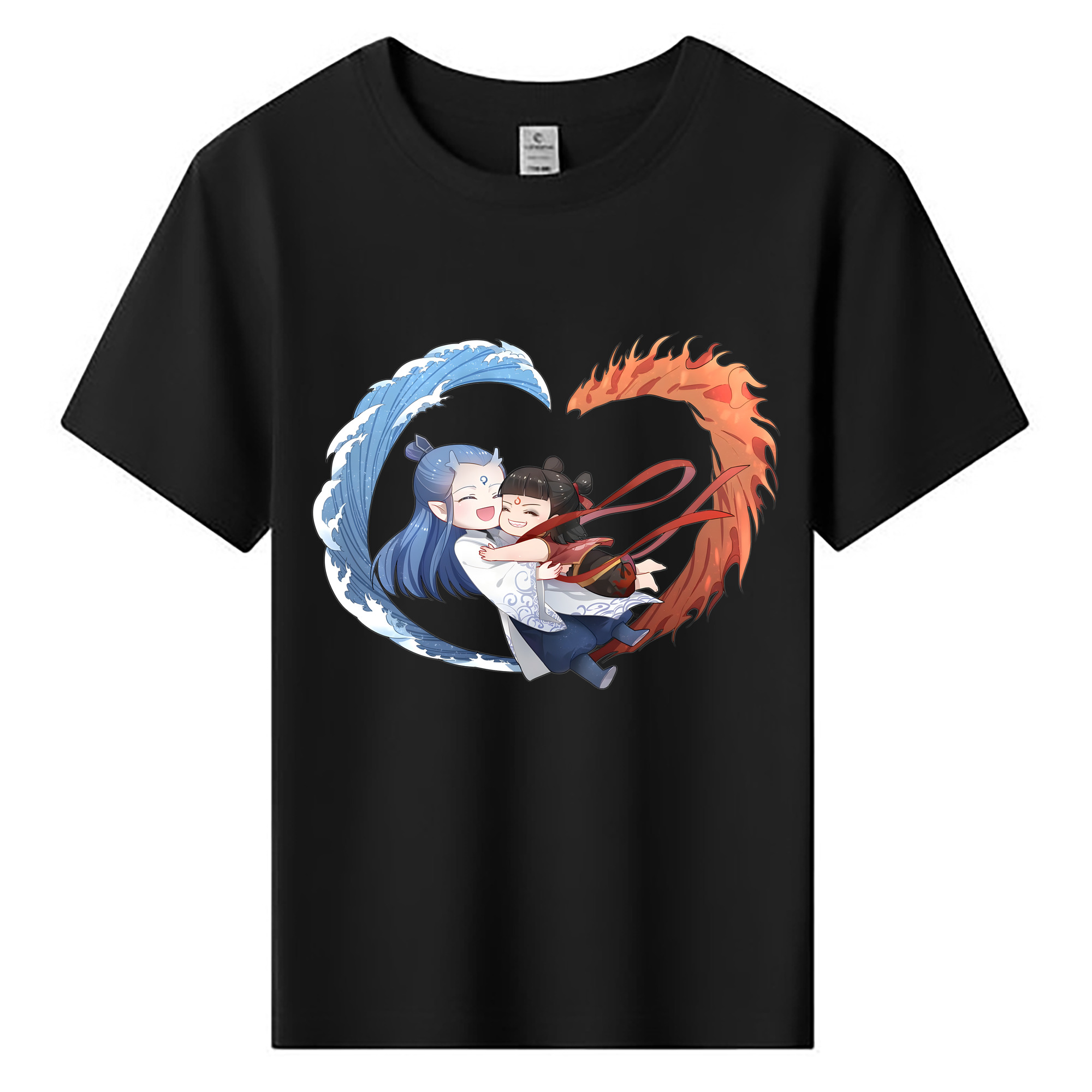 （画像用） Ne Zha 2 ナタ 魔童の大暴れ 綿100％キッズTシャツ（フロントプリント）