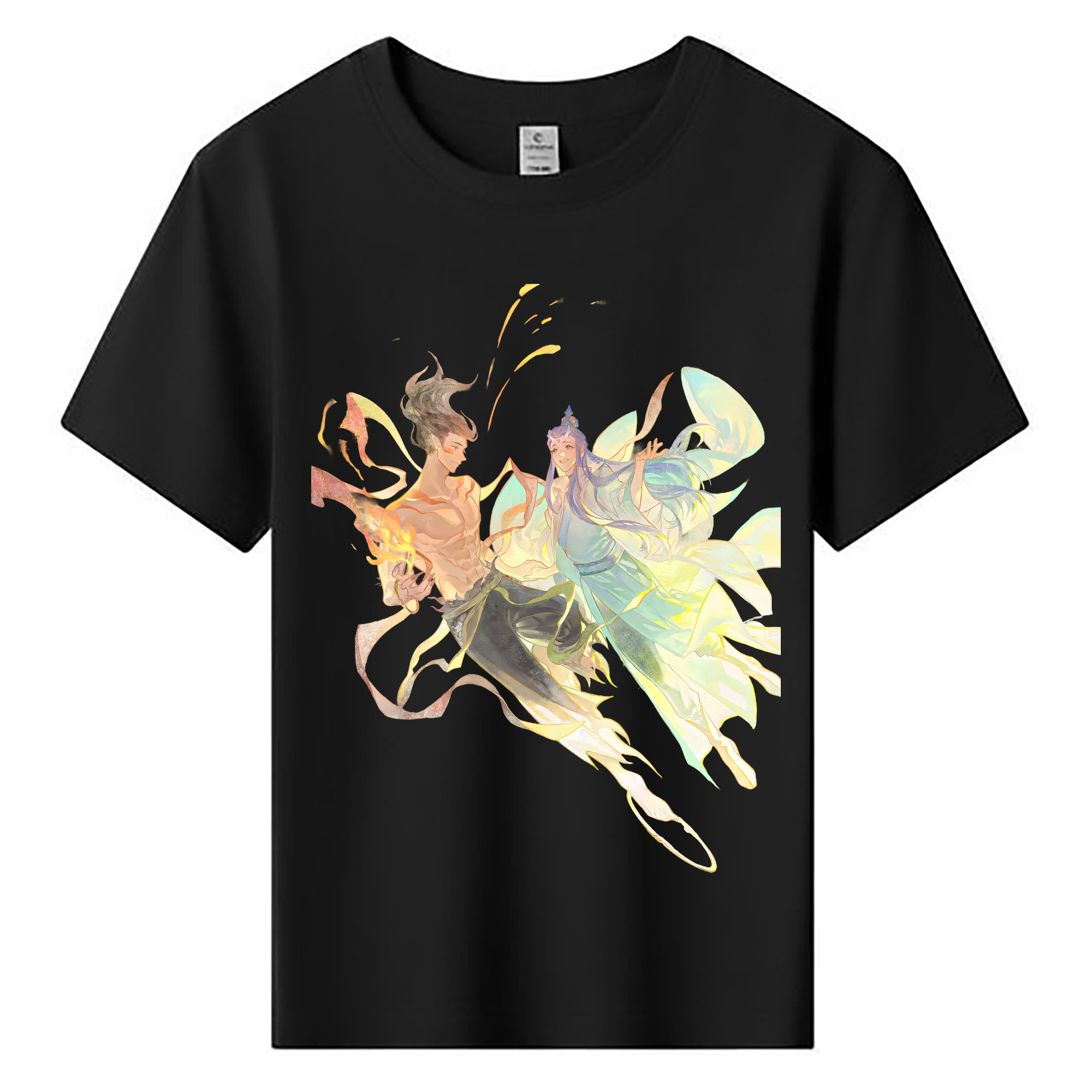 （画像用） Ne Zha 2 ナタ 魔童の大暴れ 綿100％キッズTシャツ（フロントプリント）