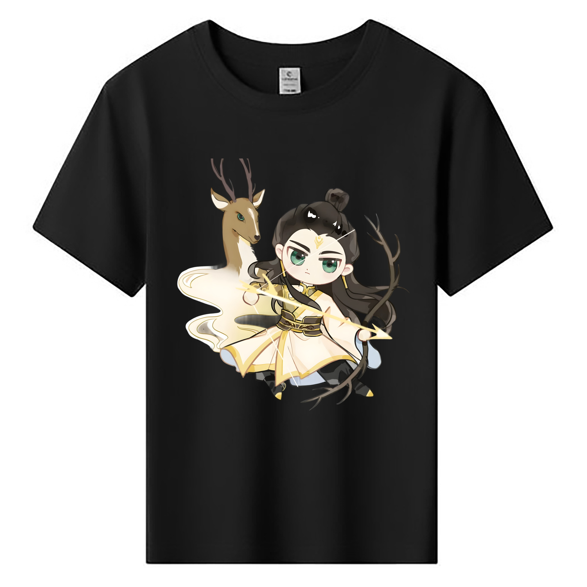 （画像用） Ne Zha 2 ナタ 魔童の大暴れ 綿100％キッズTシャツ（フロントプリント）