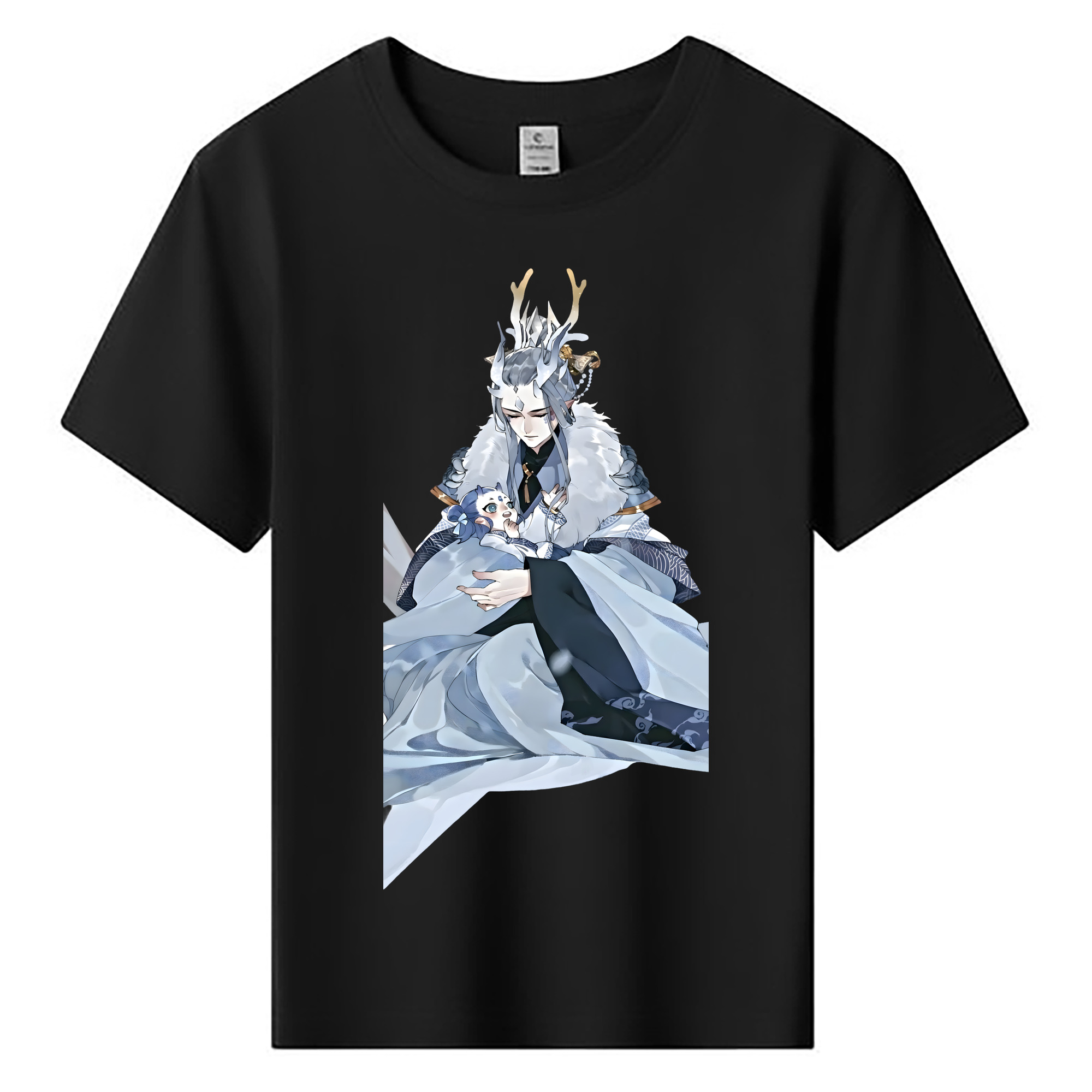 （画像用） Ne Zha 2 ナタ 魔童の大暴れ 綿100％キッズTシャツ（フロントプリント）