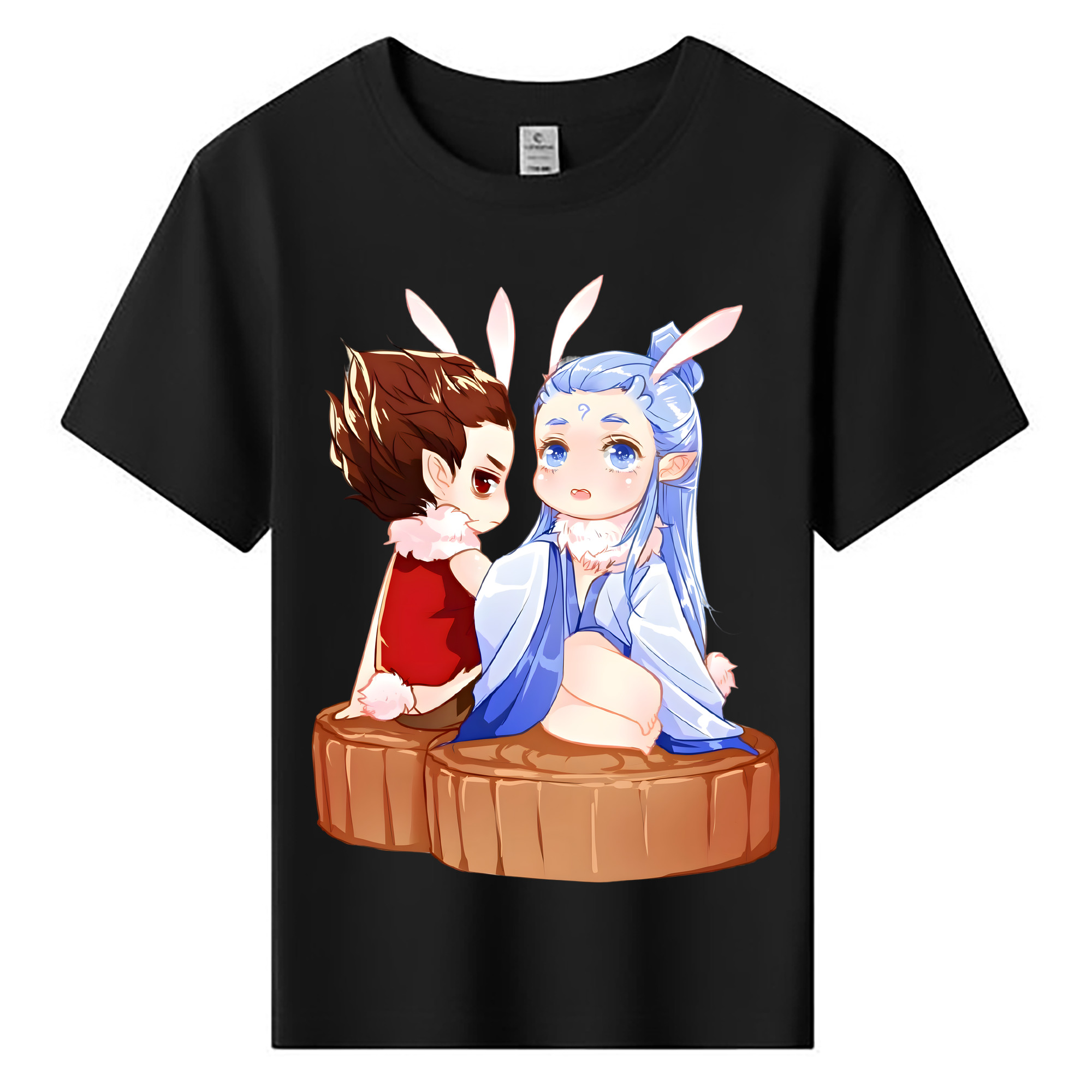 （画像用） Ne Zha 2 ナタ 魔童の大暴れ 綿100％キッズTシャツ（フロントプリント）