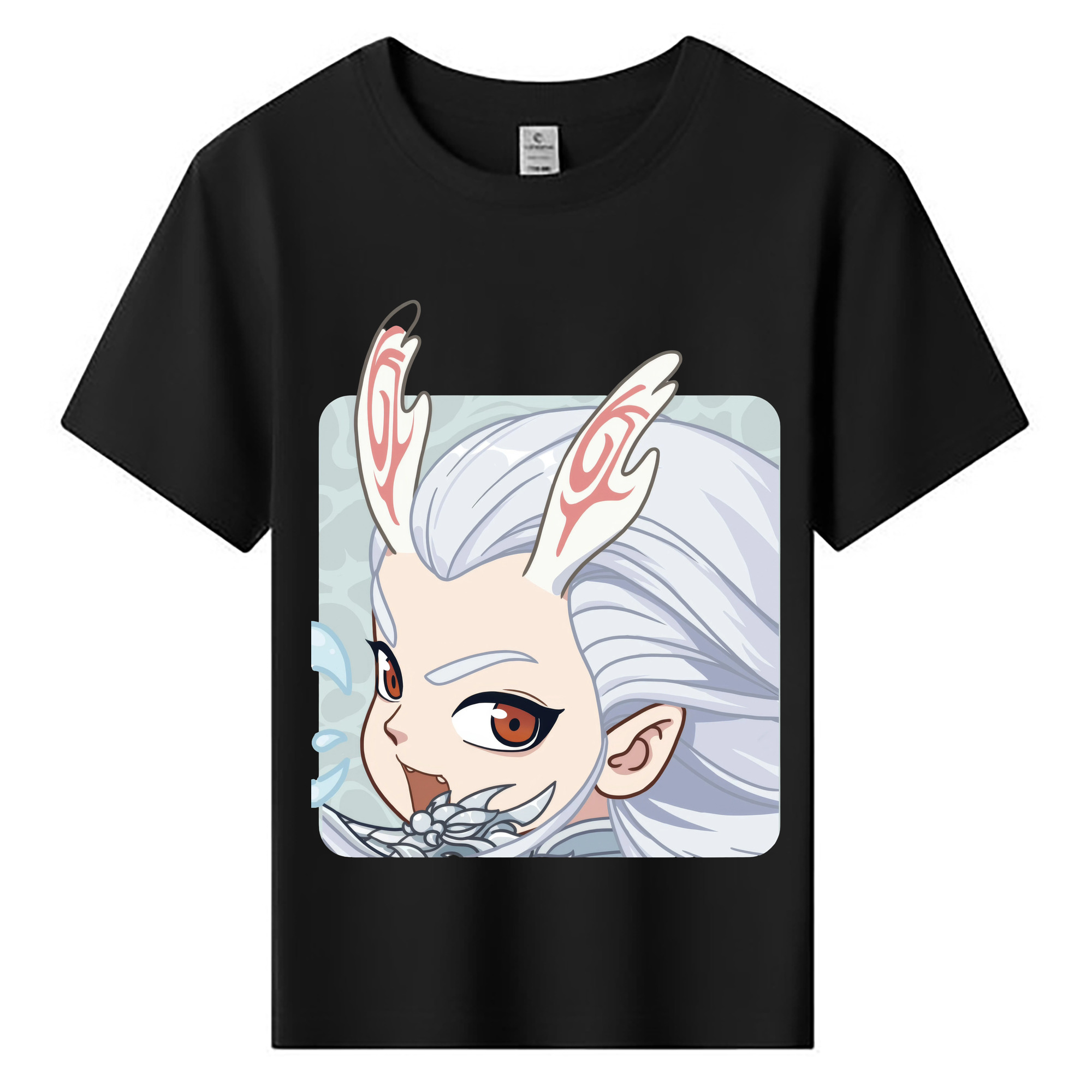 （画像用） Ne Zha 2 ナタ 魔童の大暴れ 綿100％キッズTシャツ（フロントプリント）