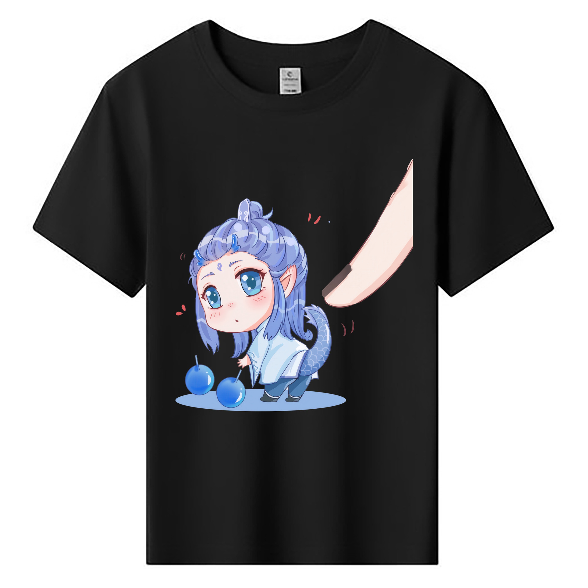（画像用） Ne Zha 2 ナタ 魔童の大暴れ 綿100％キッズTシャツ（フロントプリント）