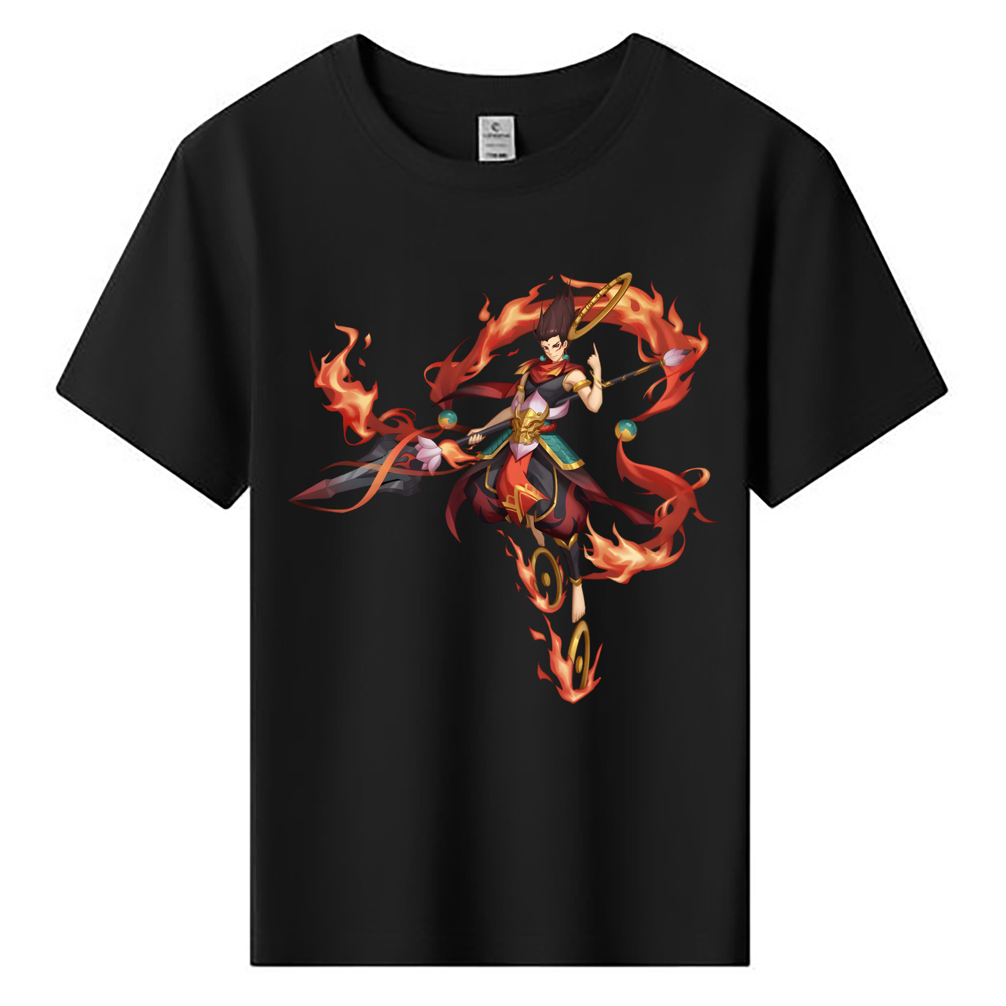 （画像用） Ne Zha 2 ナタ 魔童の大暴れ 綿100％キッズTシャツ（フロントプリント）