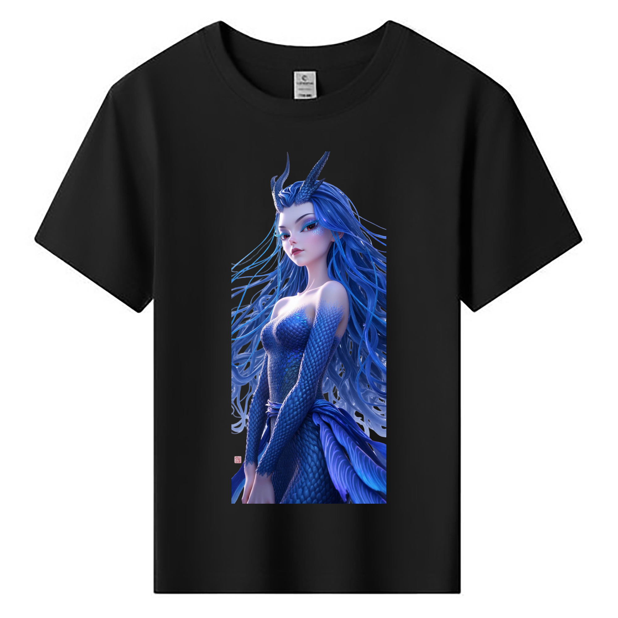 （画像用） Ne Zha 2 ナタ 魔童の大暴れ 綿100％キッズTシャツ（フロントプリント）