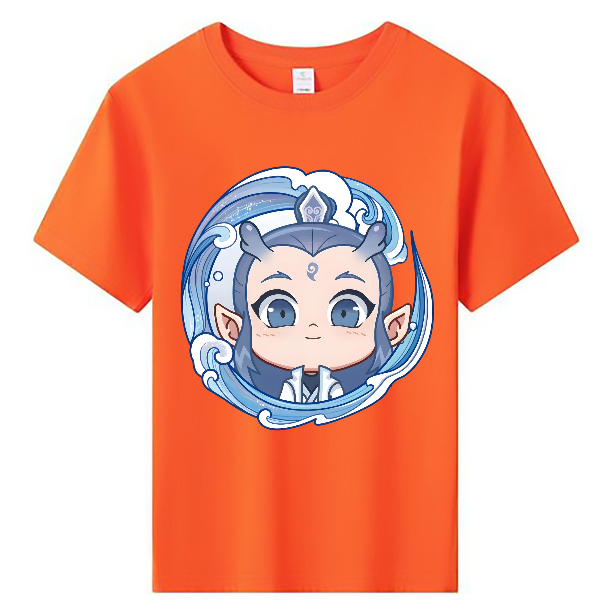 （画像用） Ne Zha 2 ナタ 魔童の大暴れ 綿100％キッズTシャツ（フロントプリント）