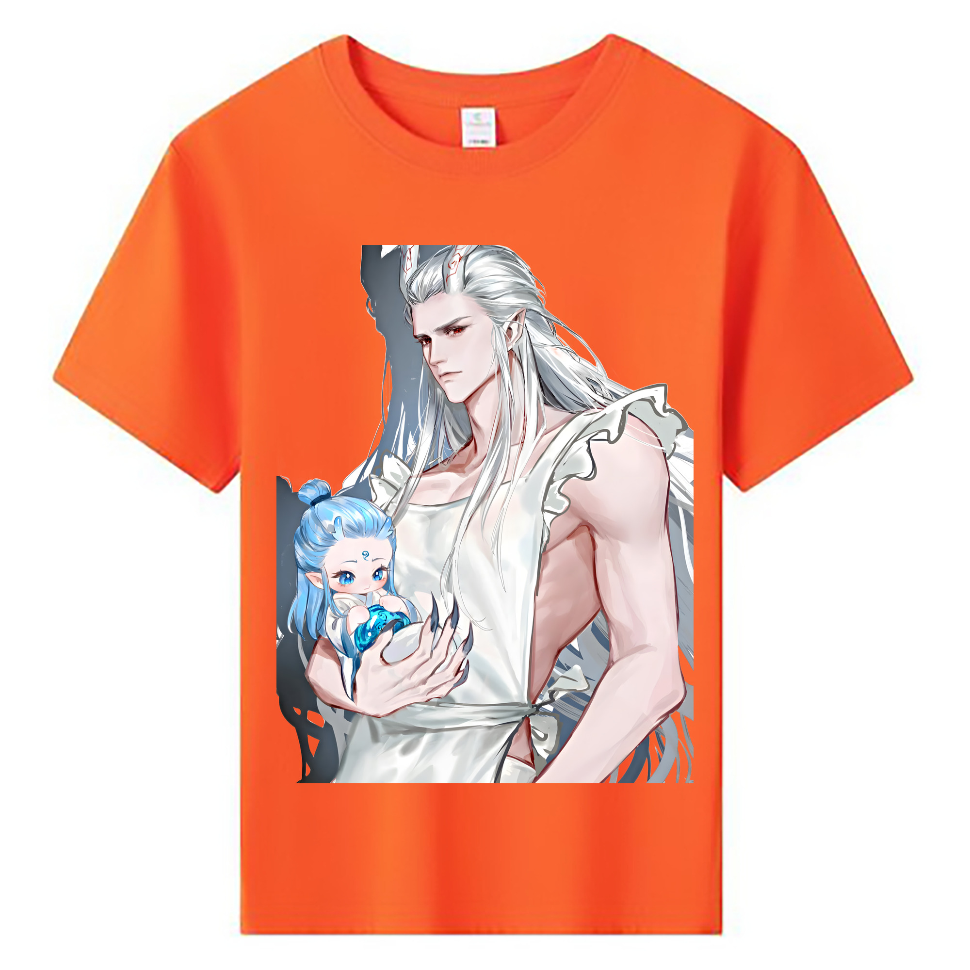 （画像用） Ne Zha 2 ナタ 魔童の大暴れ 綿100％キッズTシャツ（フロントプリント）