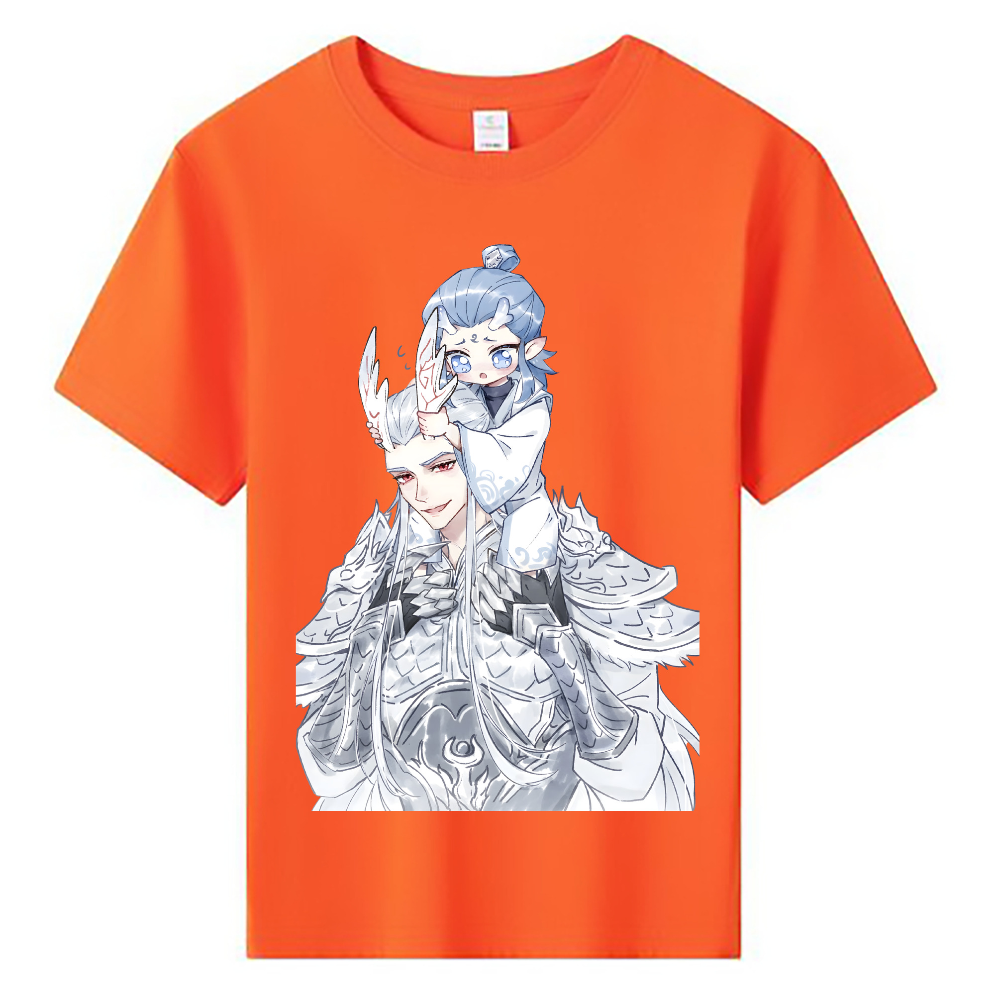 （画像用） Ne Zha 2 ナタ 魔童の大暴れ 綿100％キッズTシャツ（フロントプリント）