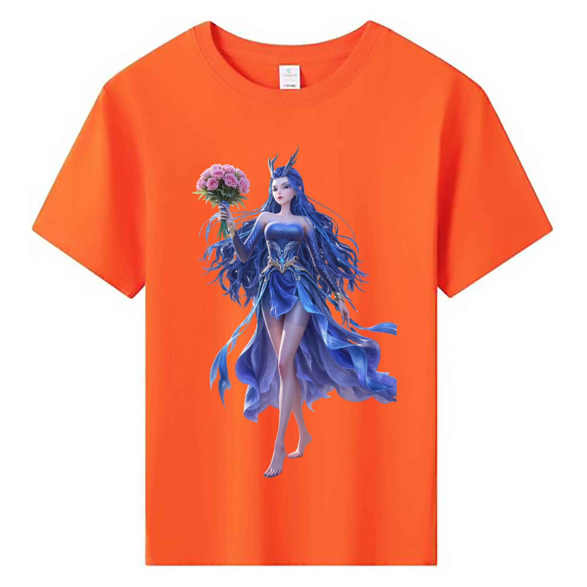 （画像用） Ne Zha 2 ナタ 魔童の大暴れ 綿100％キッズTシャツ（フロントプリント）