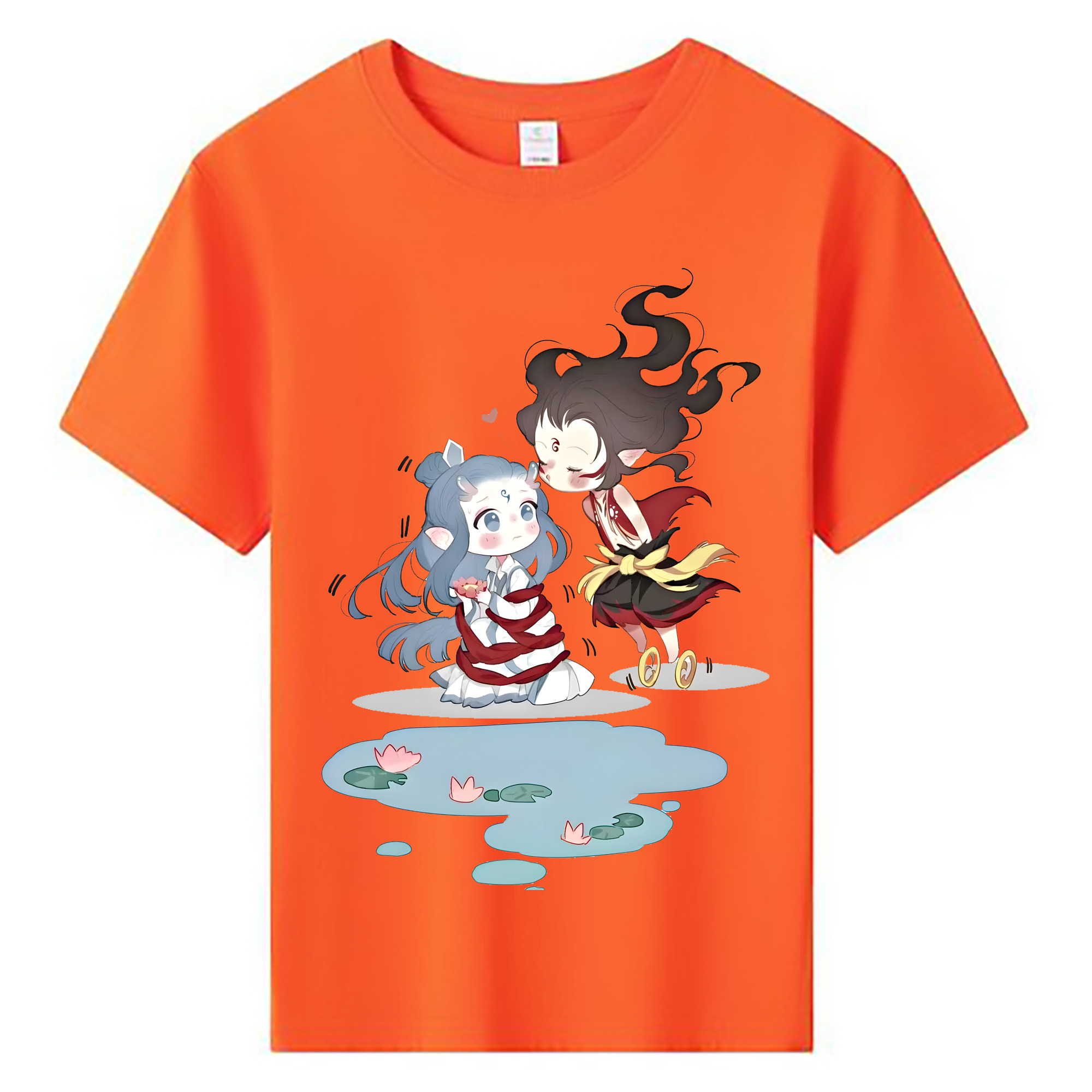 （画像用） Ne Zha 2 ナタ 魔童の大暴れ 綿100％キッズTシャツ（フロントプリント）