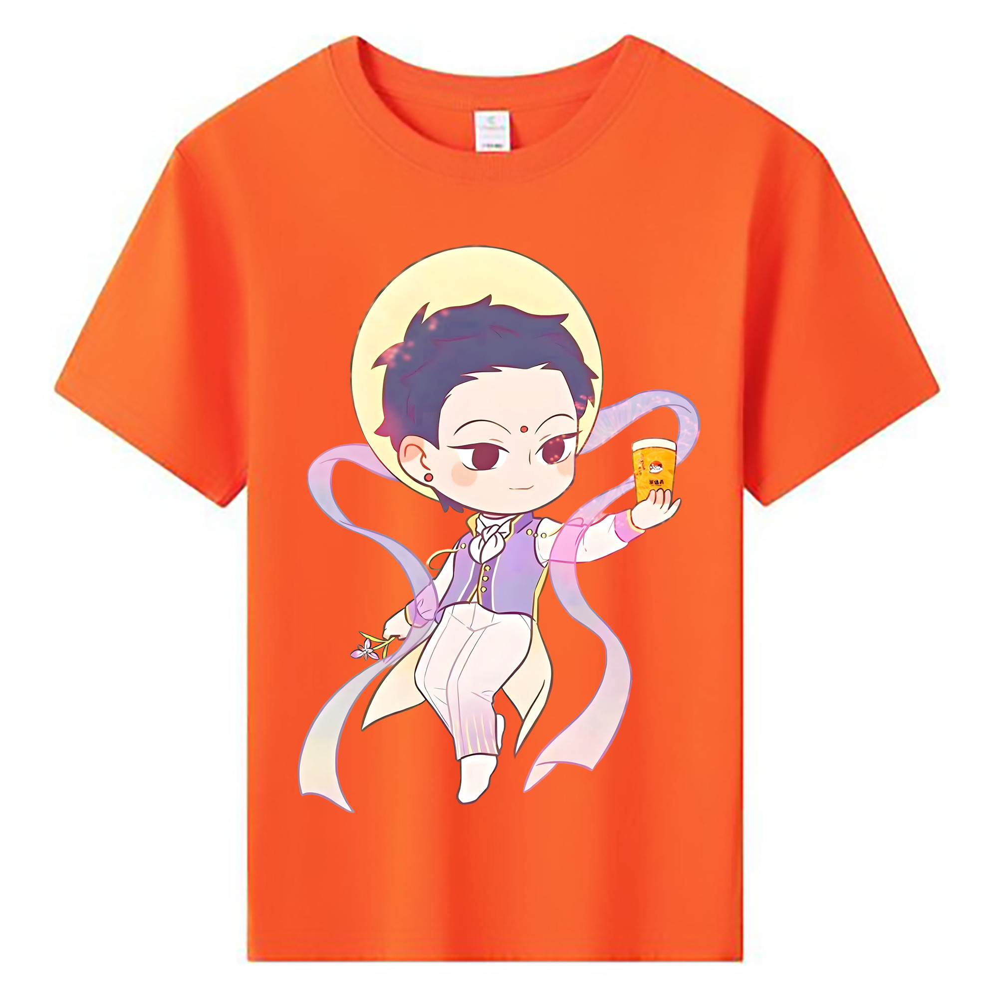 （画像用） Ne Zha 2 ナタ 魔童の大暴れ 綿100％キッズTシャツ（フロントプリント）