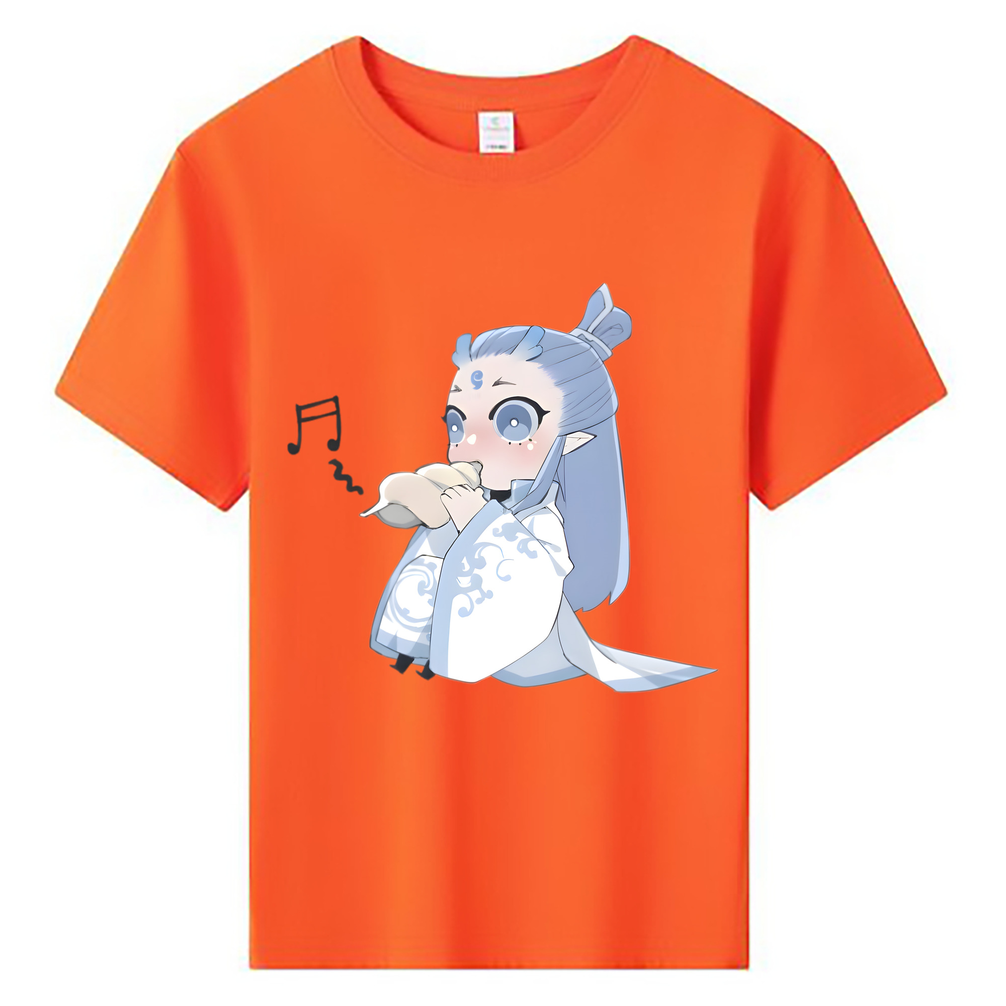 （画像用） Ne Zha 2 ナタ 魔童の大暴れ 綿100％キッズTシャツ（フロントプリント）