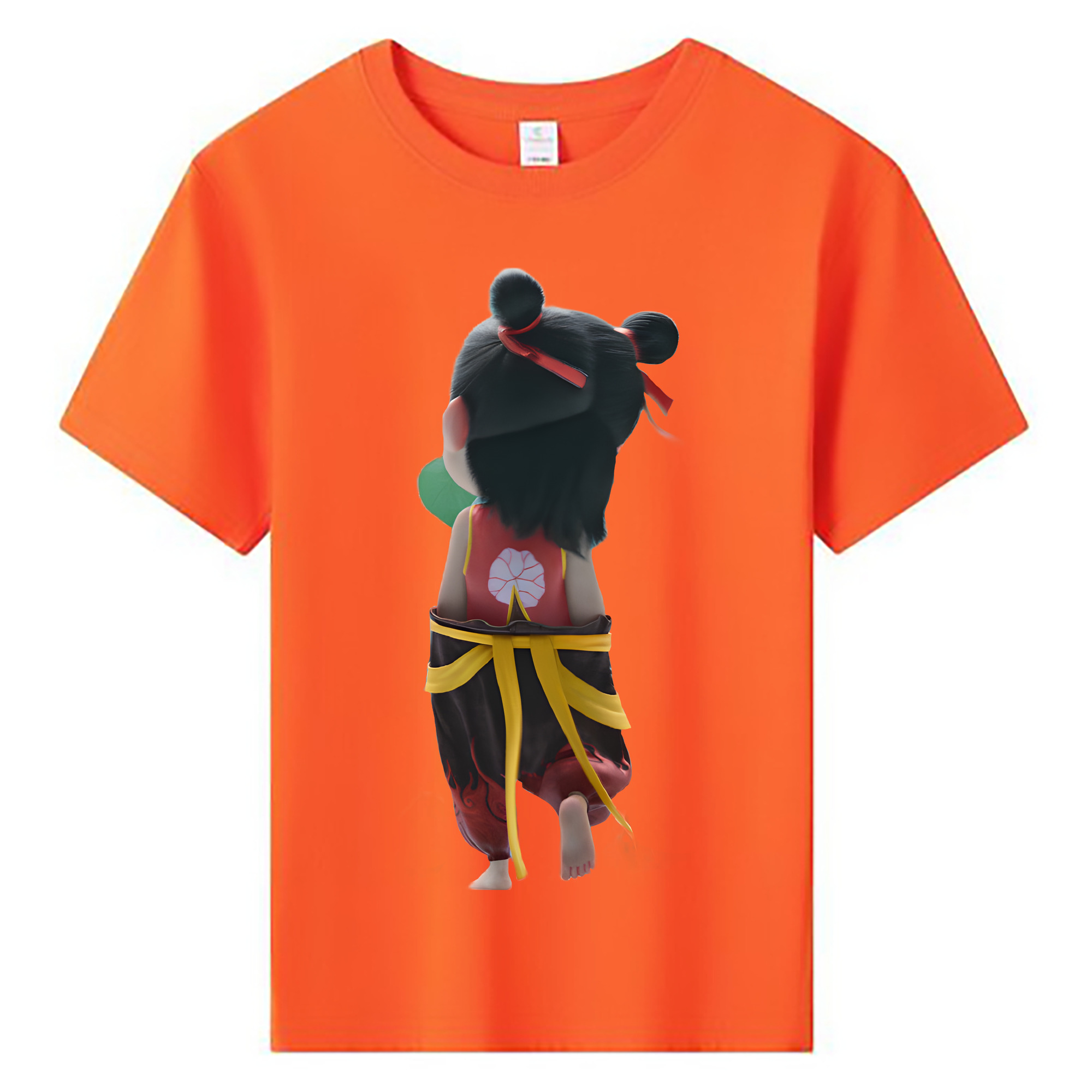（画像用） Ne Zha 2 ナタ 魔童の大暴れ 綿100％キッズTシャツ（フロントプリント）