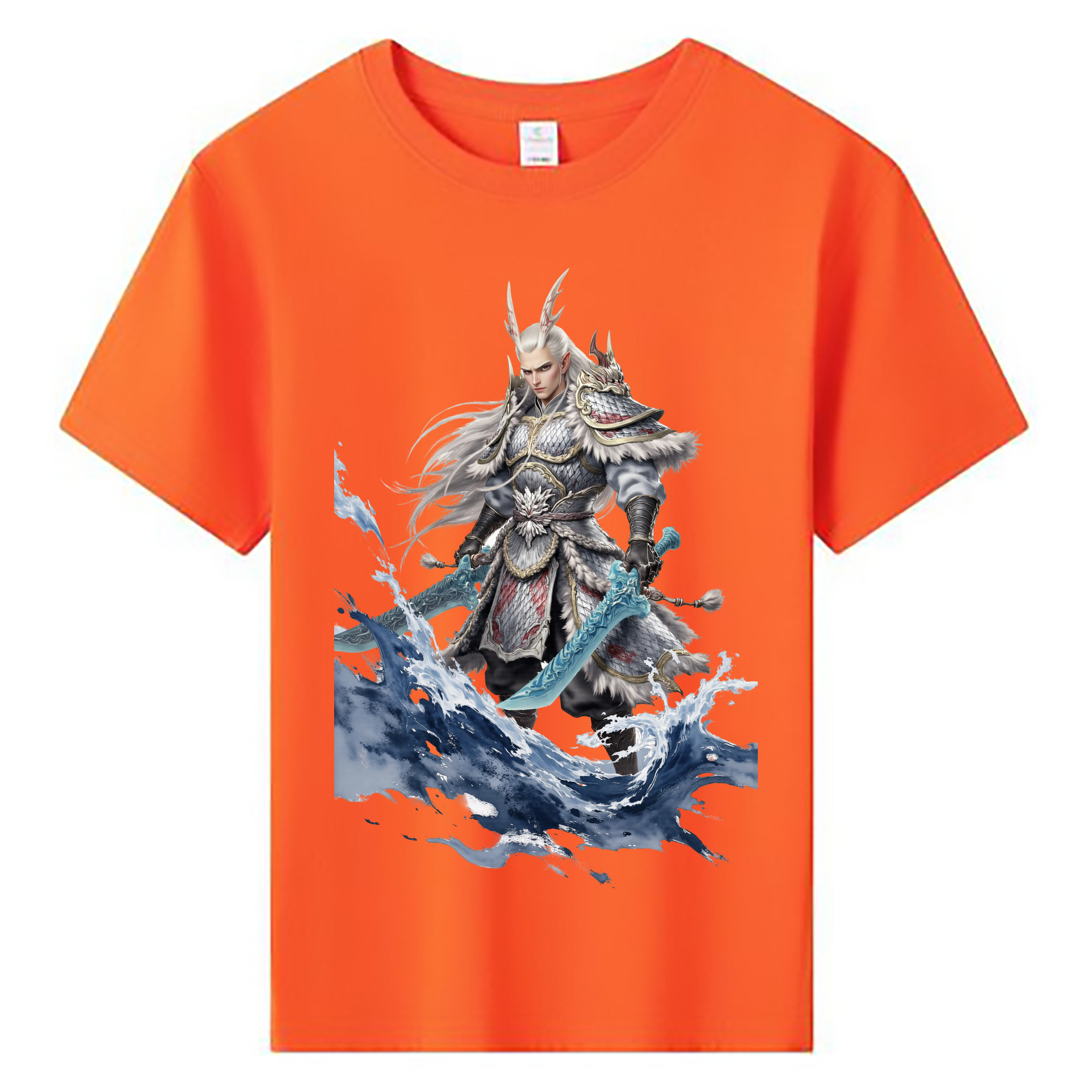 （画像用） Ne Zha 2 ナタ 魔童の大暴れ 綿100％キッズTシャツ（フロントプリント）