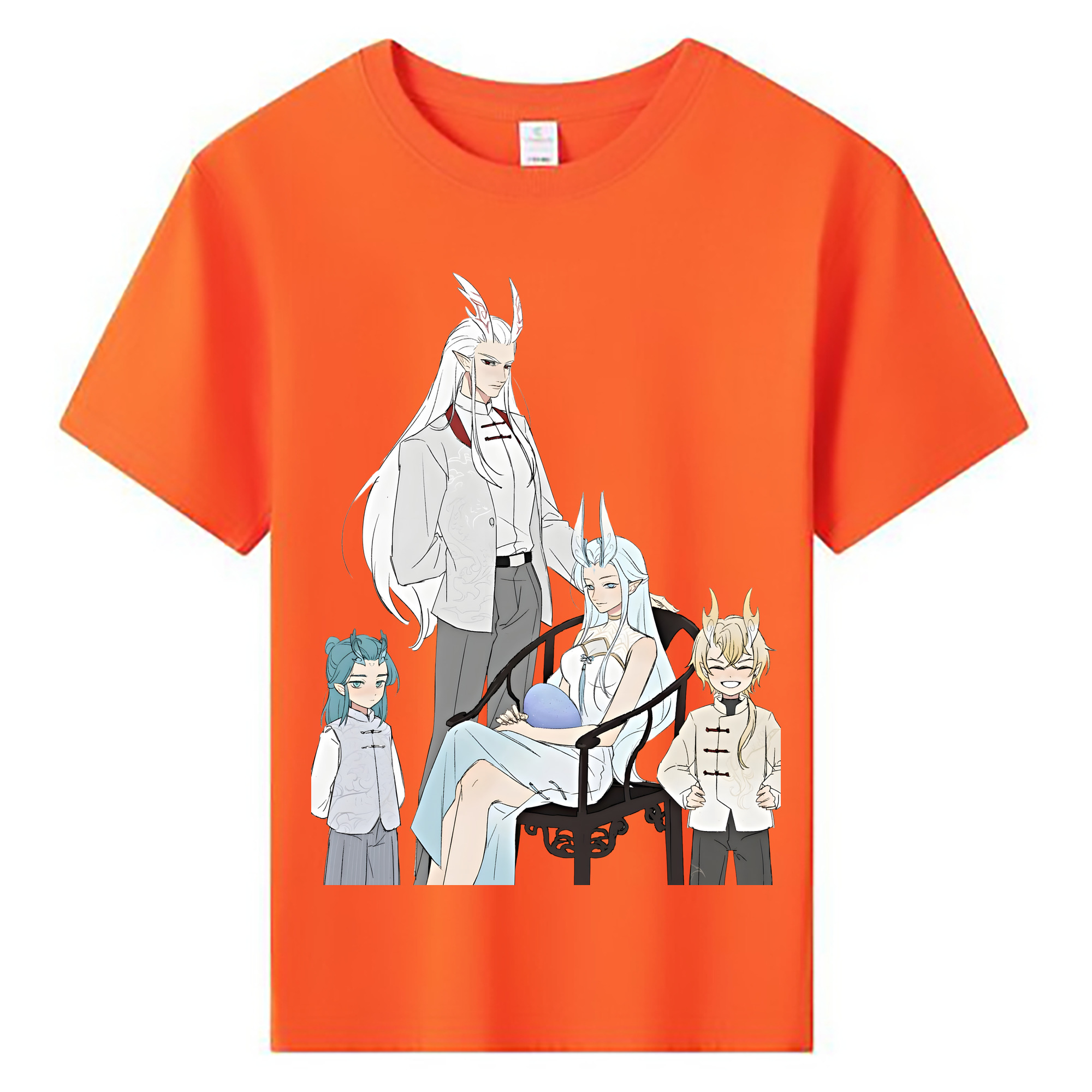 （画像用） Ne Zha 2 ナタ 魔童の大暴れ 綿100％キッズTシャツ（フロントプリント）