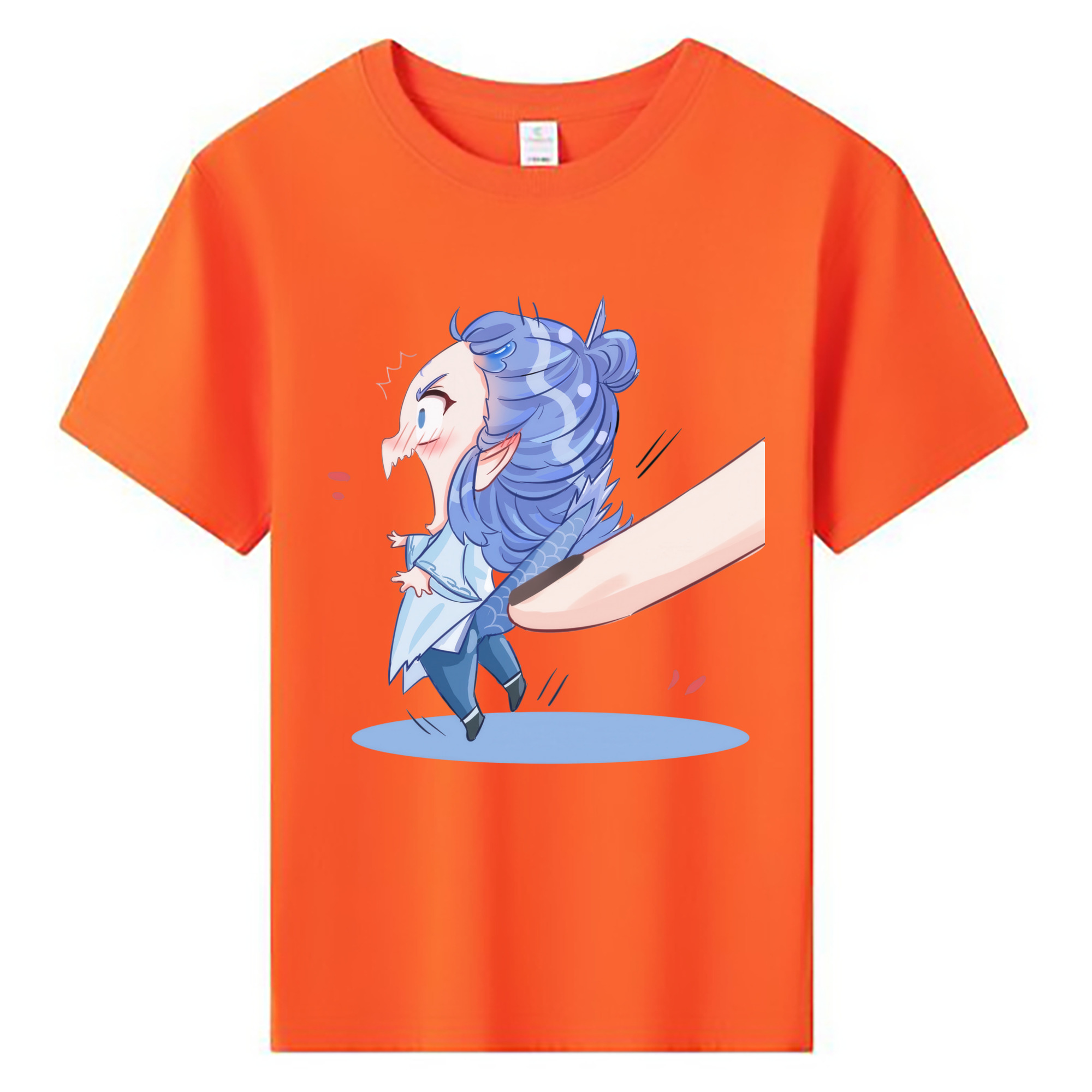 （画像用） Ne Zha 2 ナタ 魔童の大暴れ 綿100％キッズTシャツ（フロントプリント）