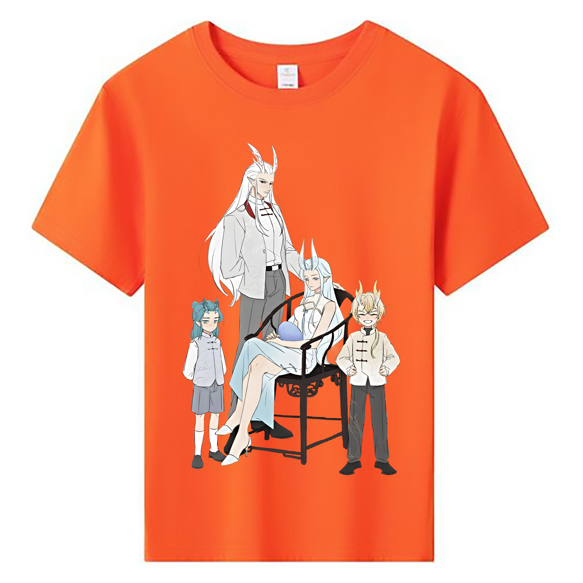 （画像用） Ne Zha 2 ナタ 魔童の大暴れ 綿100％キッズTシャツ（フロントプリント）
