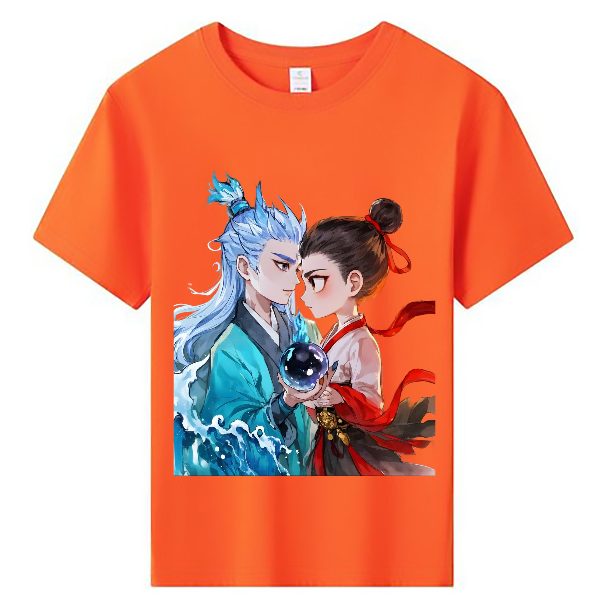 （画像用） Ne Zha 2 ナタ 魔童の大暴れ 綿100％キッズTシャツ（フロントプリント）