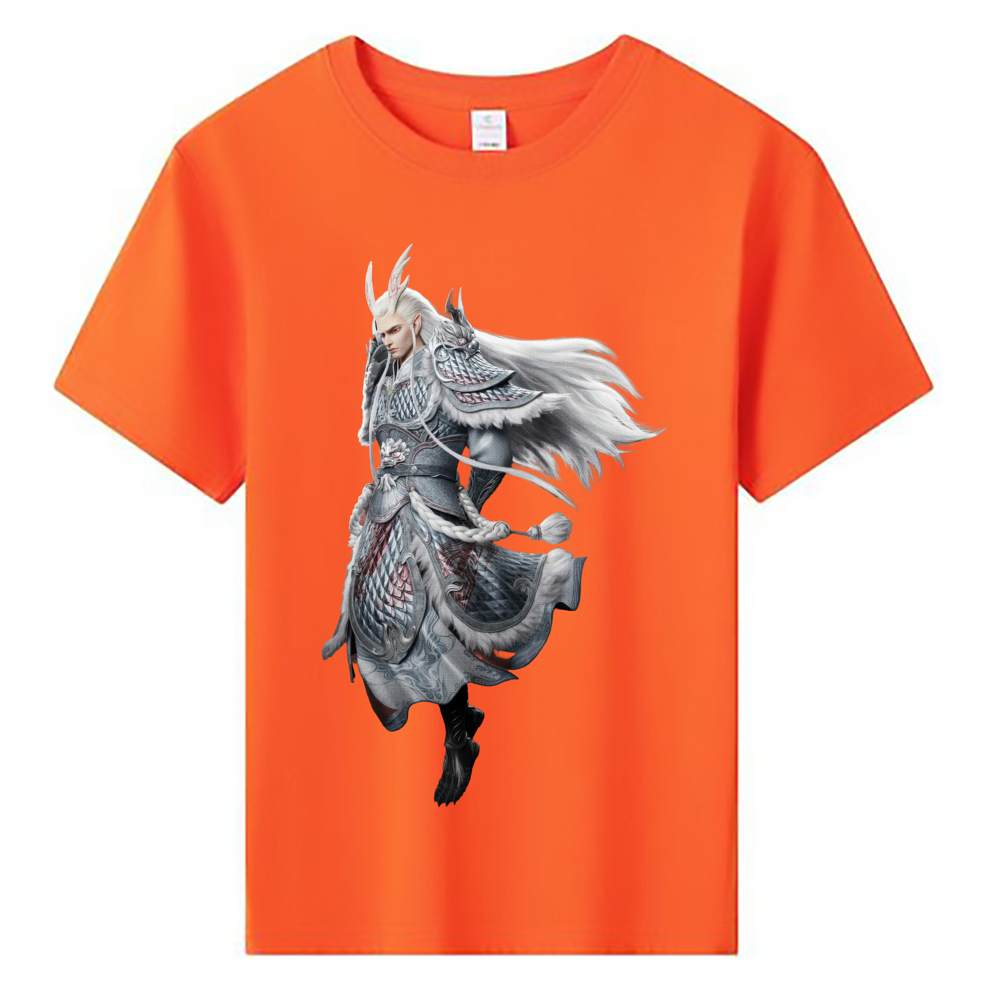 （画像用） Ne Zha 2 ナタ 魔童の大暴れ 綿100％キッズTシャツ（フロントプリント）