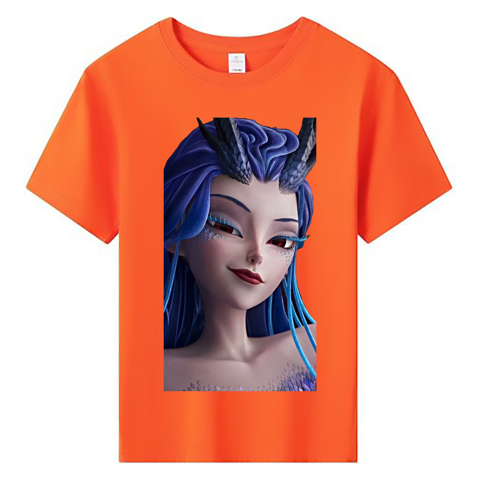 （画像用） Ne Zha 2 ナタ 魔童の大暴れ 綿100％キッズTシャツ（フロントプリント）