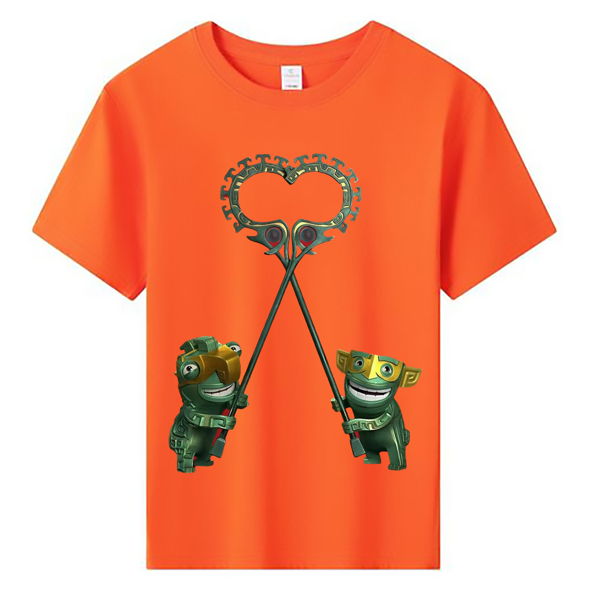 （画像用） Ne Zha 2 ナタ 魔童の大暴れ 綿100％キッズTシャツ（フロントプリント）