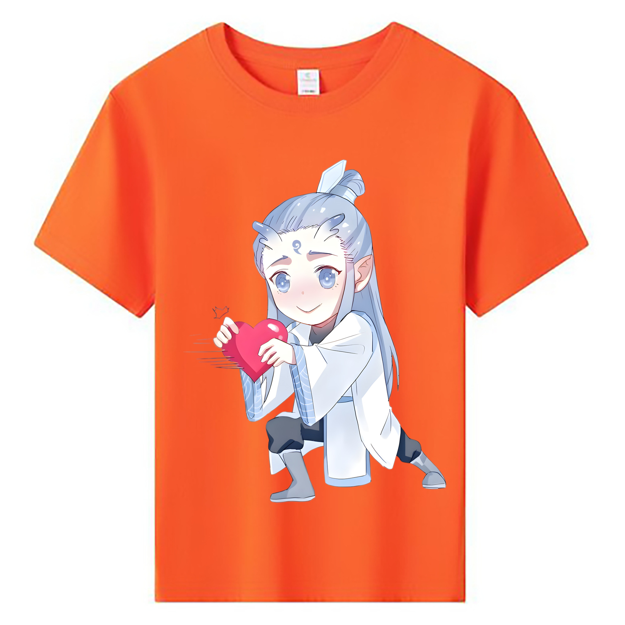 （画像用） Ne Zha 2 ナタ 魔童の大暴れ 綿100％キッズTシャツ（フロントプリント）