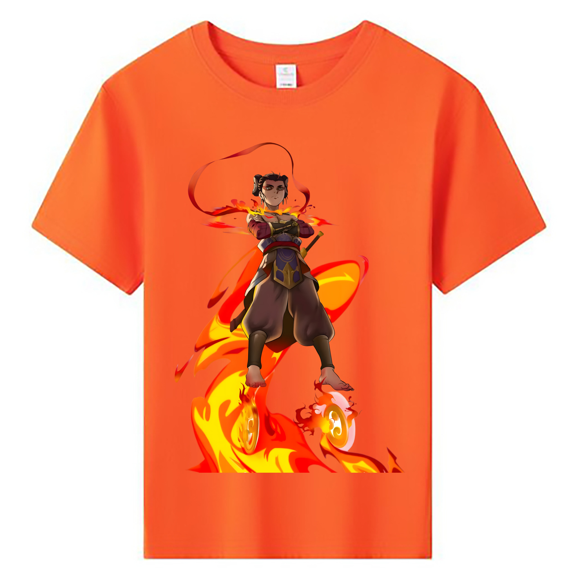 （画像用） Ne Zha 2 ナタ 魔童の大暴れ 綿100％キッズTシャツ（フロントプリント）