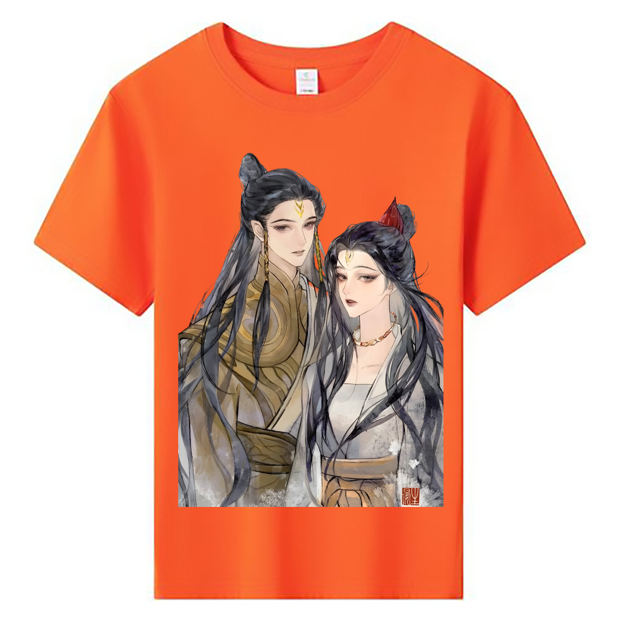 （画像用） Ne Zha 2 ナタ 魔童の大暴れ 綿100％キッズTシャツ（フロントプリント）
