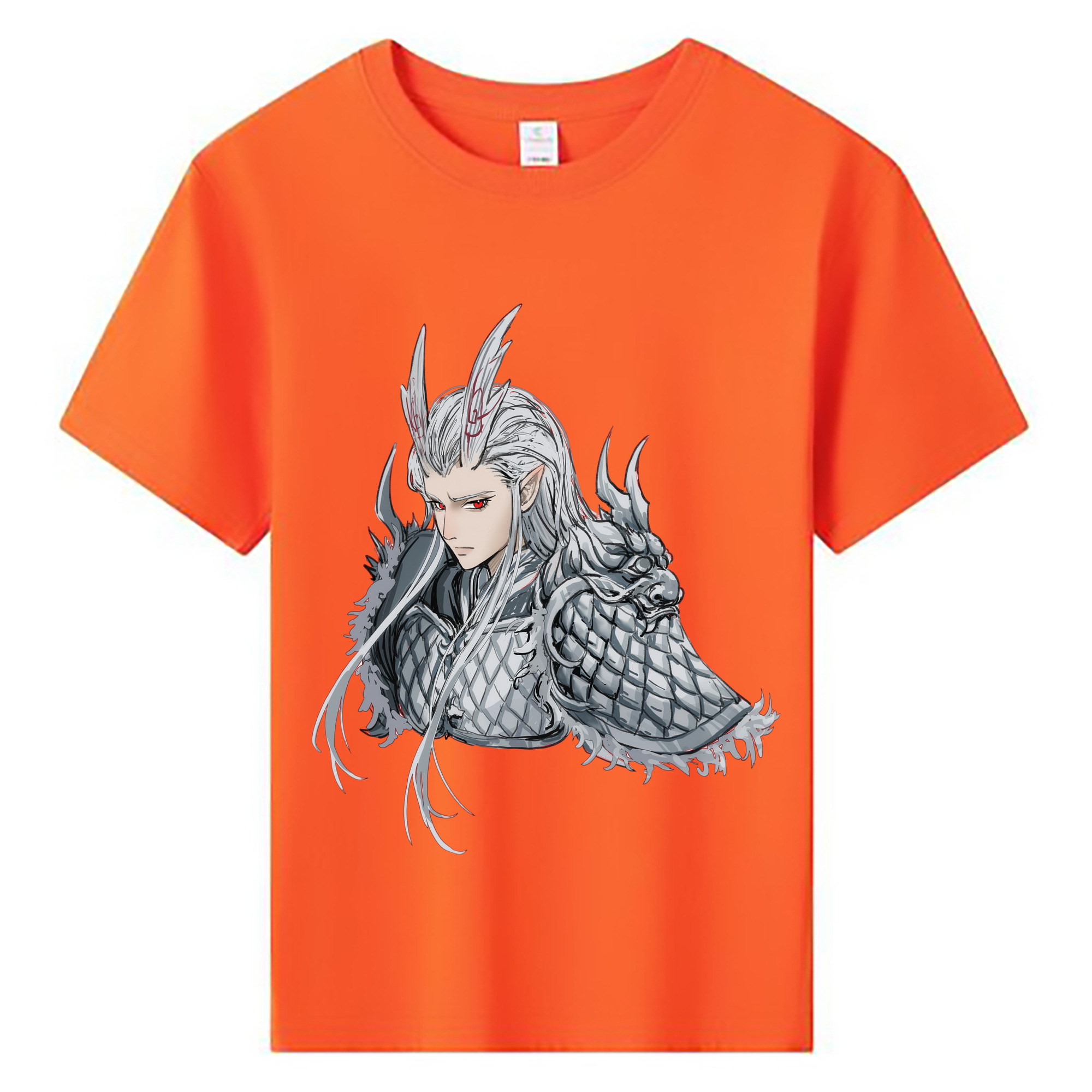（画像用） Ne Zha 2 ナタ 魔童の大暴れ 綿100％キッズTシャツ（フロントプリント）