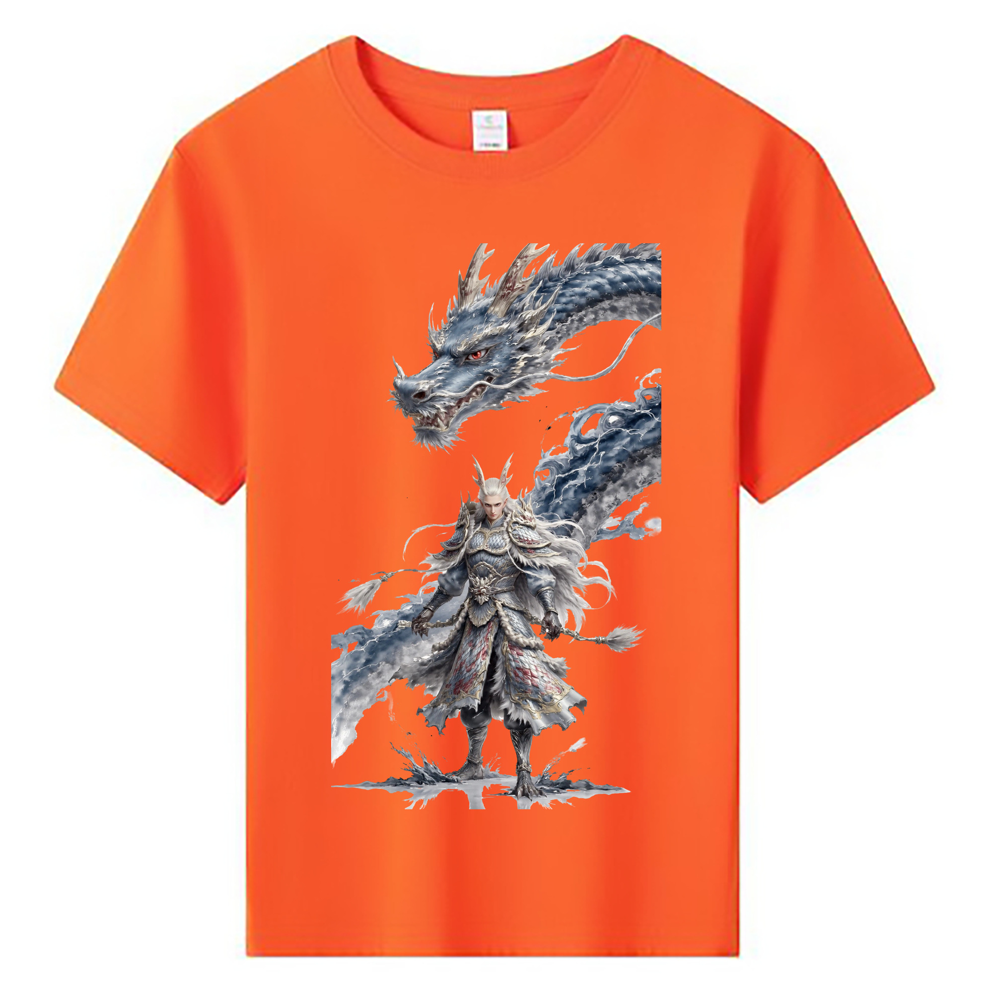 （画像用） Ne Zha 2 ナタ 魔童の大暴れ 綿100％キッズTシャツ（フロントプリント）