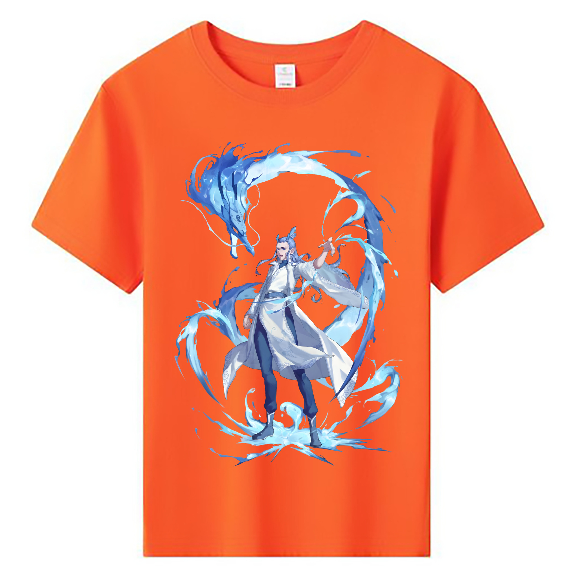 （画像用） Ne Zha 2 ナタ 魔童の大暴れ 綿100％キッズTシャツ（フロントプリント）