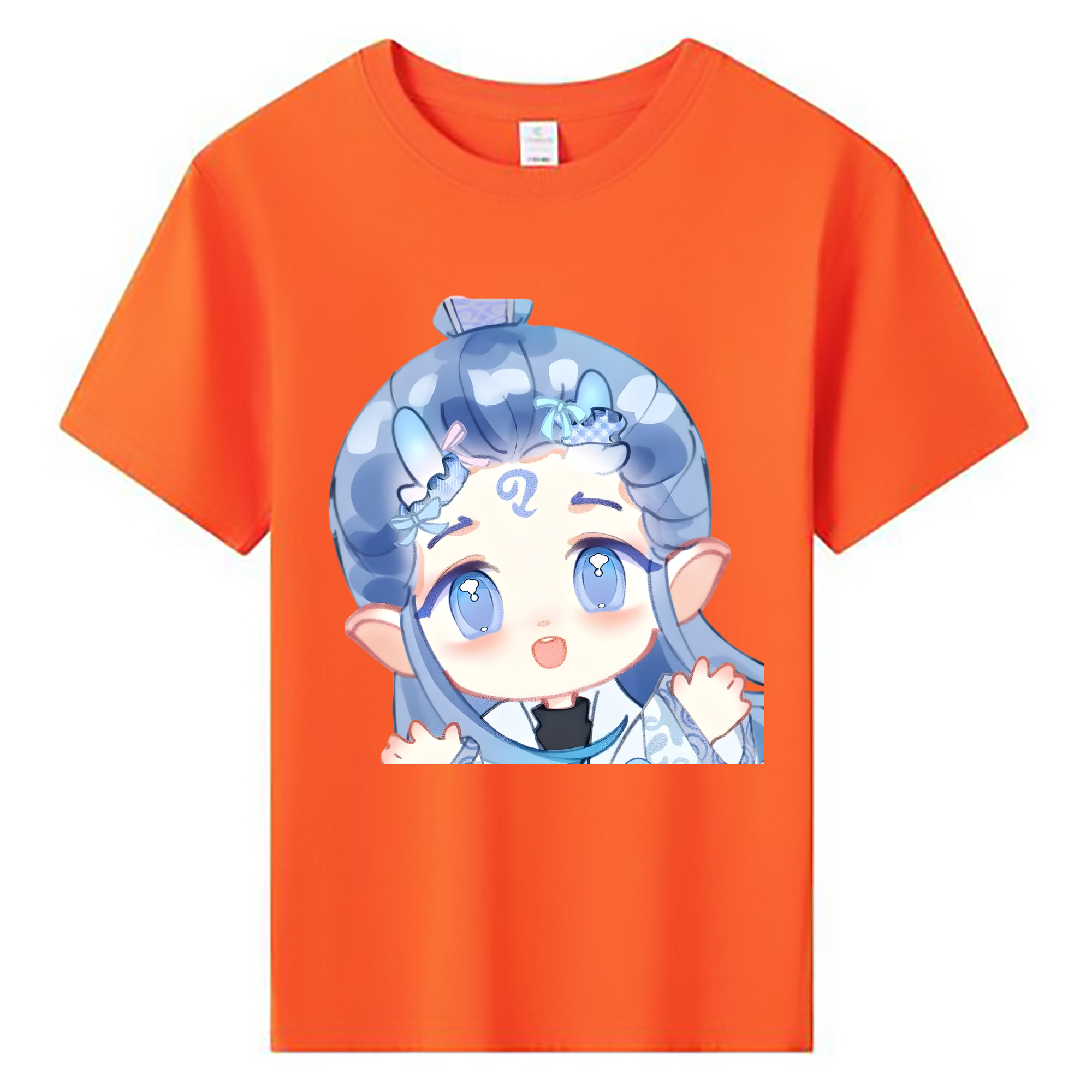 （画像用） Ne Zha 2 ナタ 魔童の大暴れ 綿100％キッズTシャツ（フロントプリント）