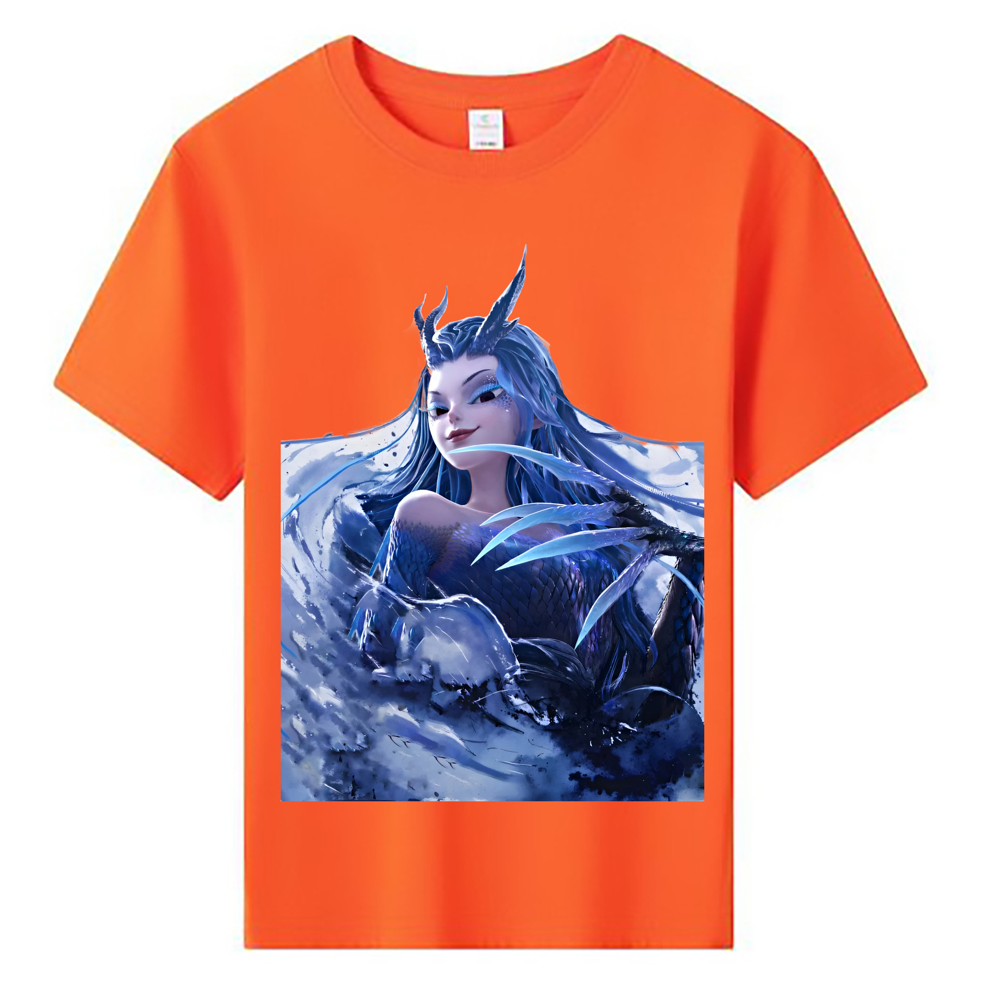（画像用） Ne Zha 2 ナタ 魔童の大暴れ 綿100％キッズTシャツ（フロントプリント）