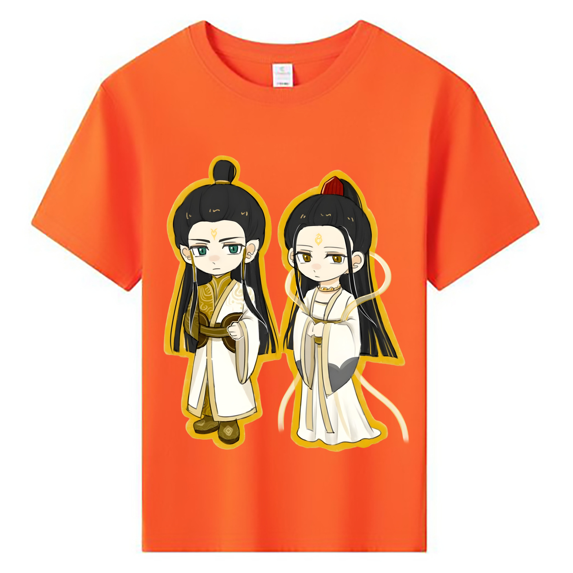 （画像用） Ne Zha 2 ナタ 魔童の大暴れ 綿100％キッズTシャツ（フロントプリント）