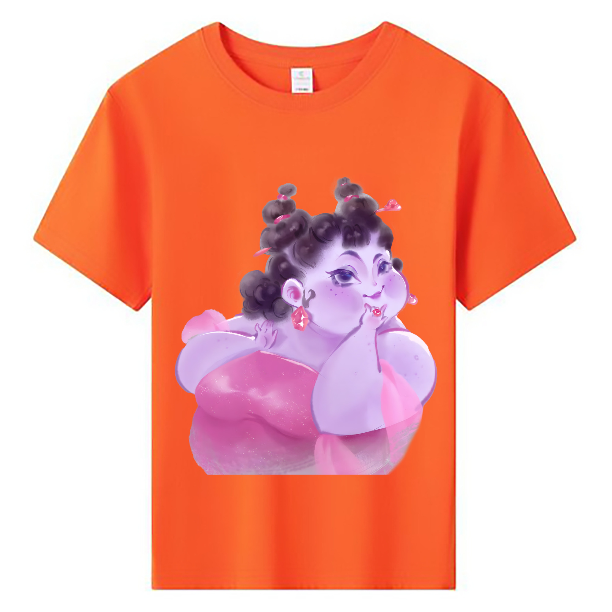 （画像用） Ne Zha 2 ナタ 魔童の大暴れ 綿100％キッズTシャツ（フロントプリント）