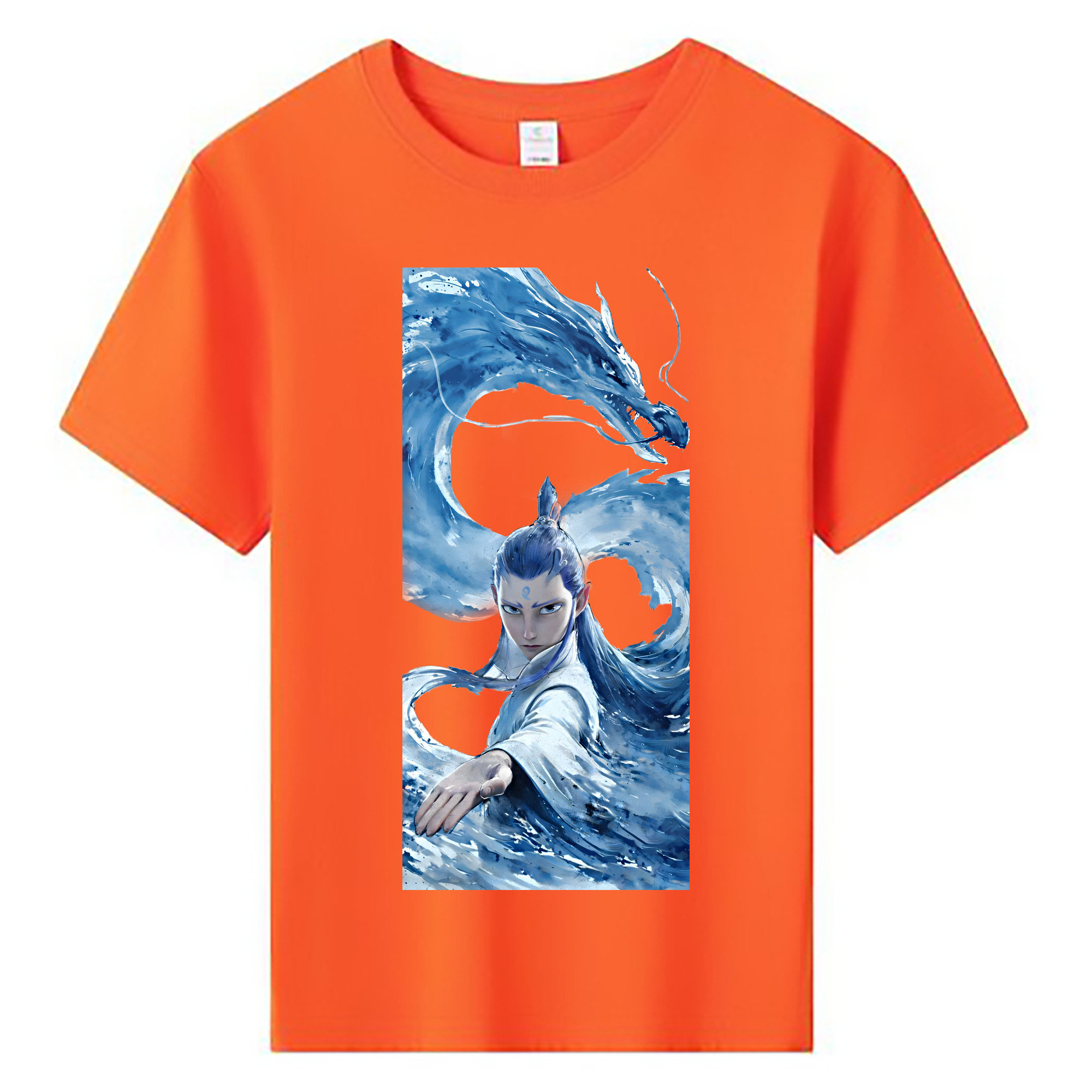 （画像用） Ne Zha 2 ナタ 魔童の大暴れ 綿100％キッズTシャツ（フロントプリント）