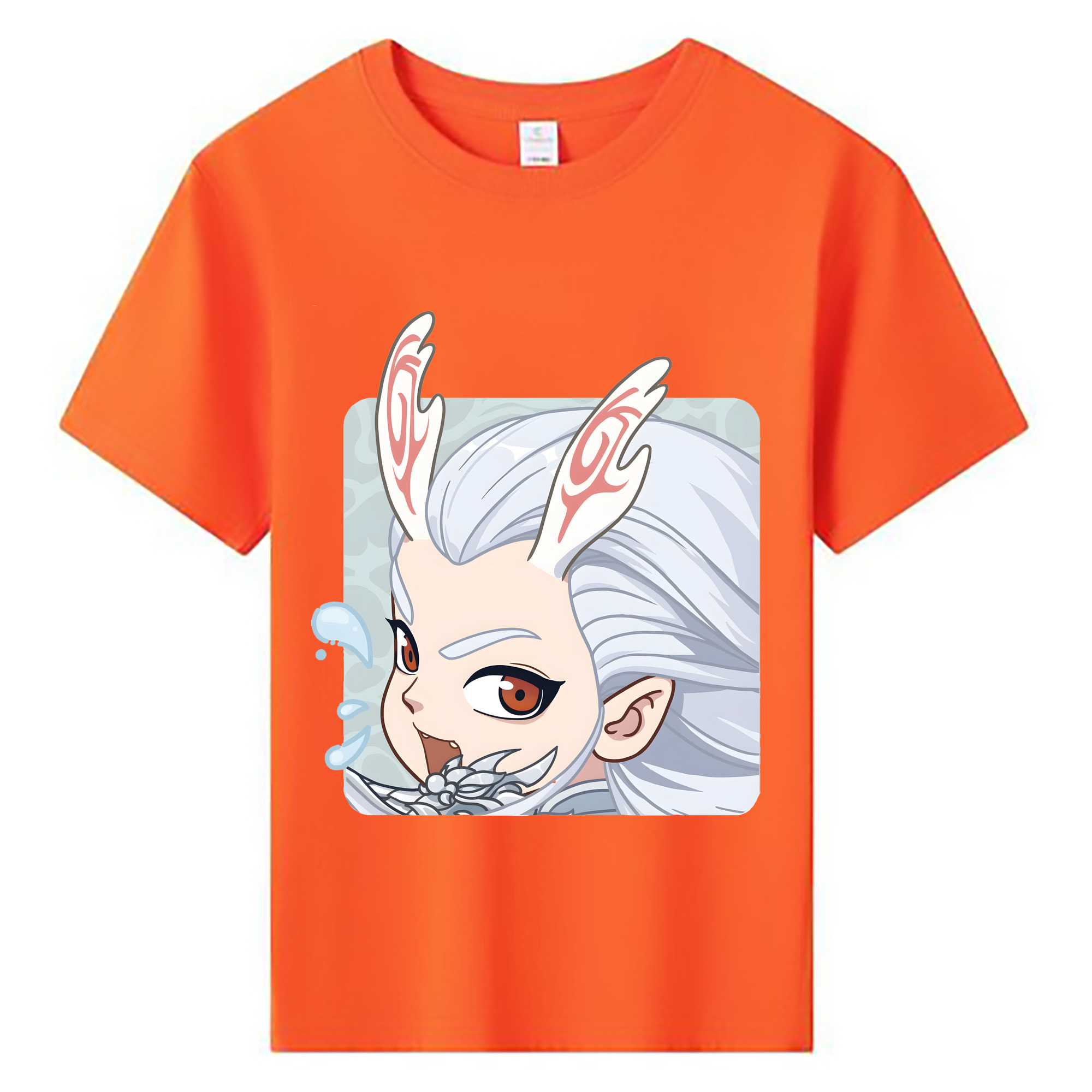 （画像用） Ne Zha 2 ナタ 魔童の大暴れ 綿100％キッズTシャツ（フロントプリント）