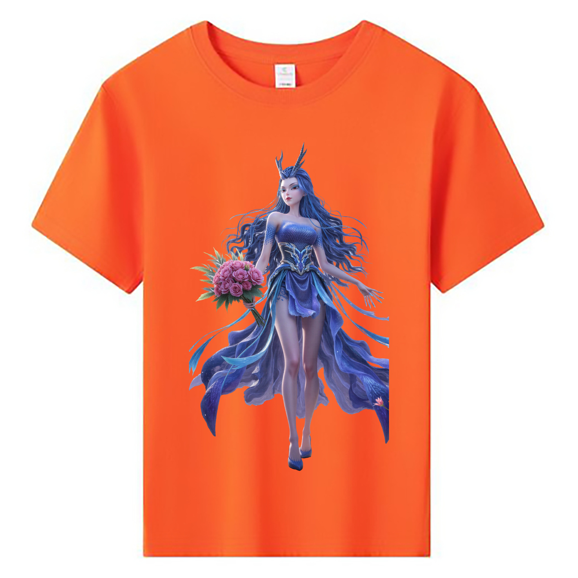 （画像用） Ne Zha 2 ナタ 魔童の大暴れ 綿100％キッズTシャツ（フロントプリント）