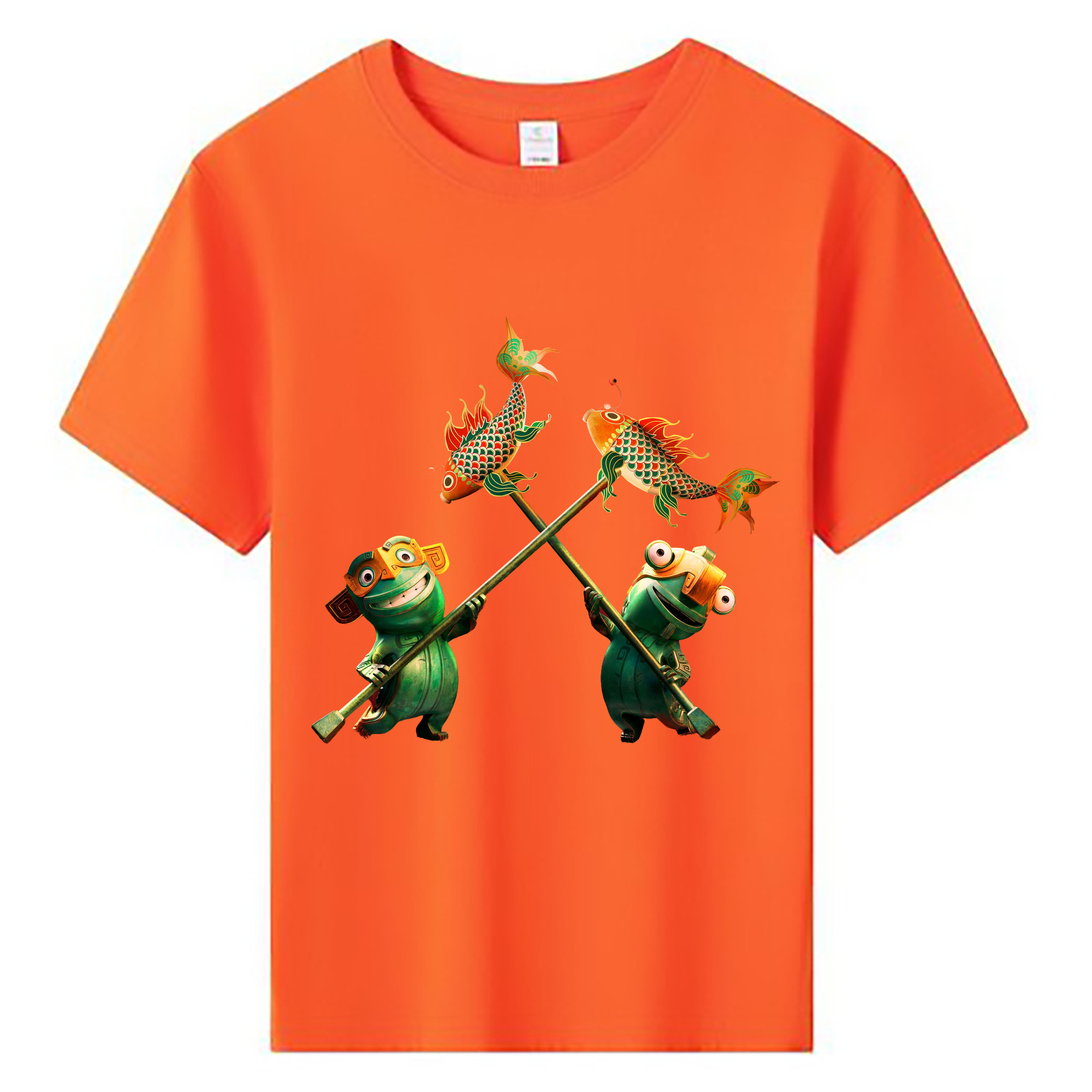 （画像用） Ne Zha 2 ナタ 魔童の大暴れ 綿100％キッズTシャツ（フロントプリント）