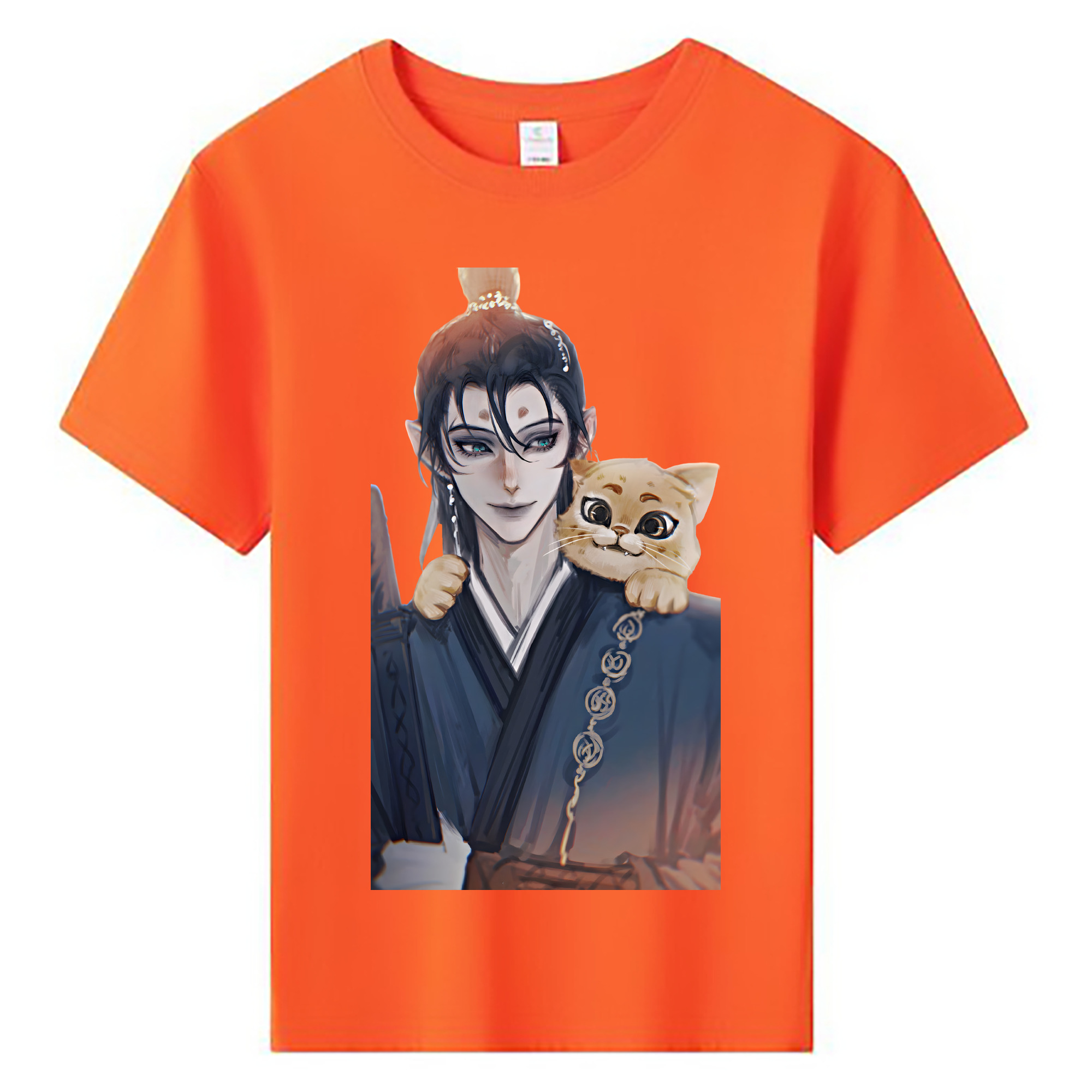 （画像用） Ne Zha 2 ナタ 魔童の大暴れ 綿100％キッズTシャツ（フロントプリント）