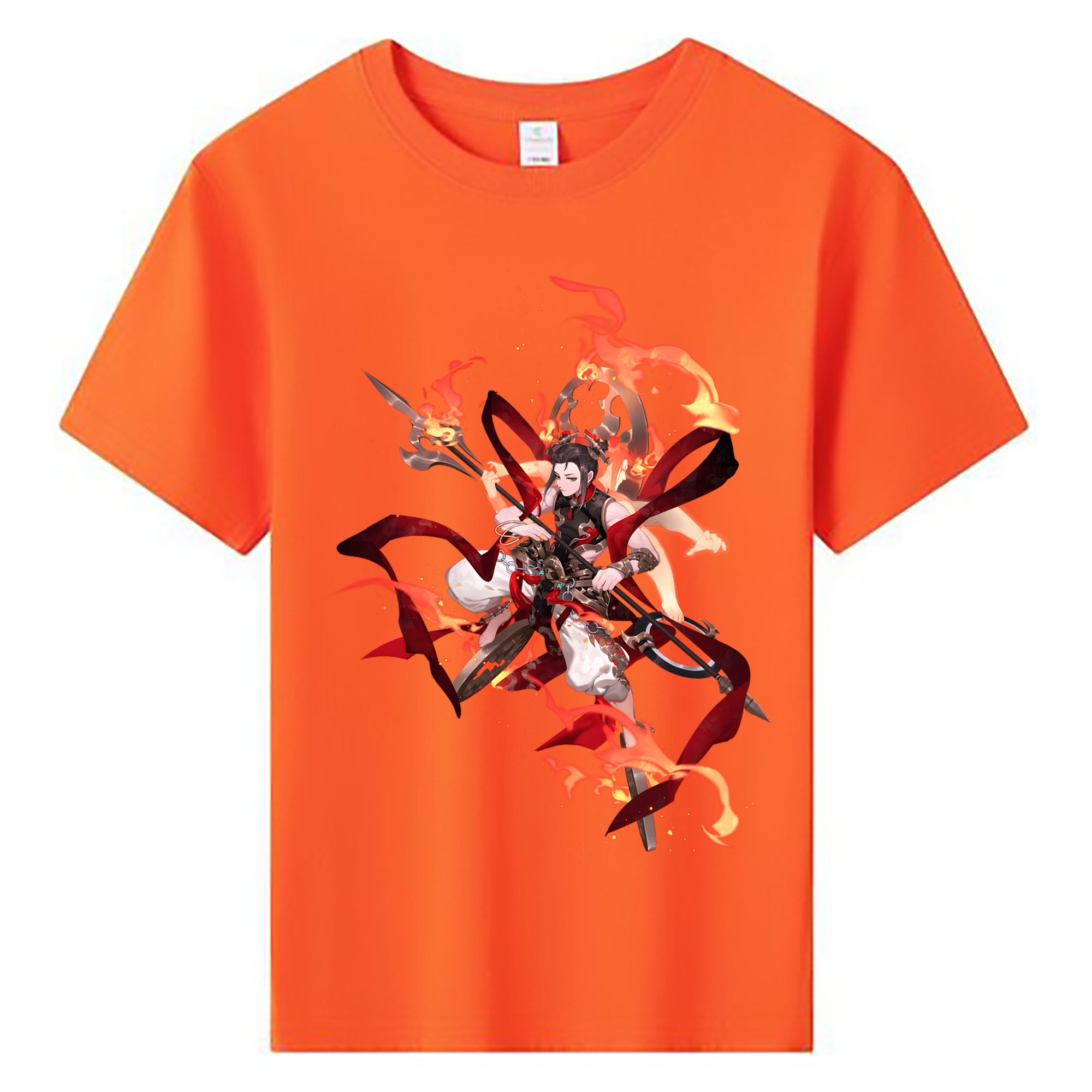 （画像用） Ne Zha 2 ナタ 魔童の大暴れ 綿100％キッズTシャツ（フロントプリント）